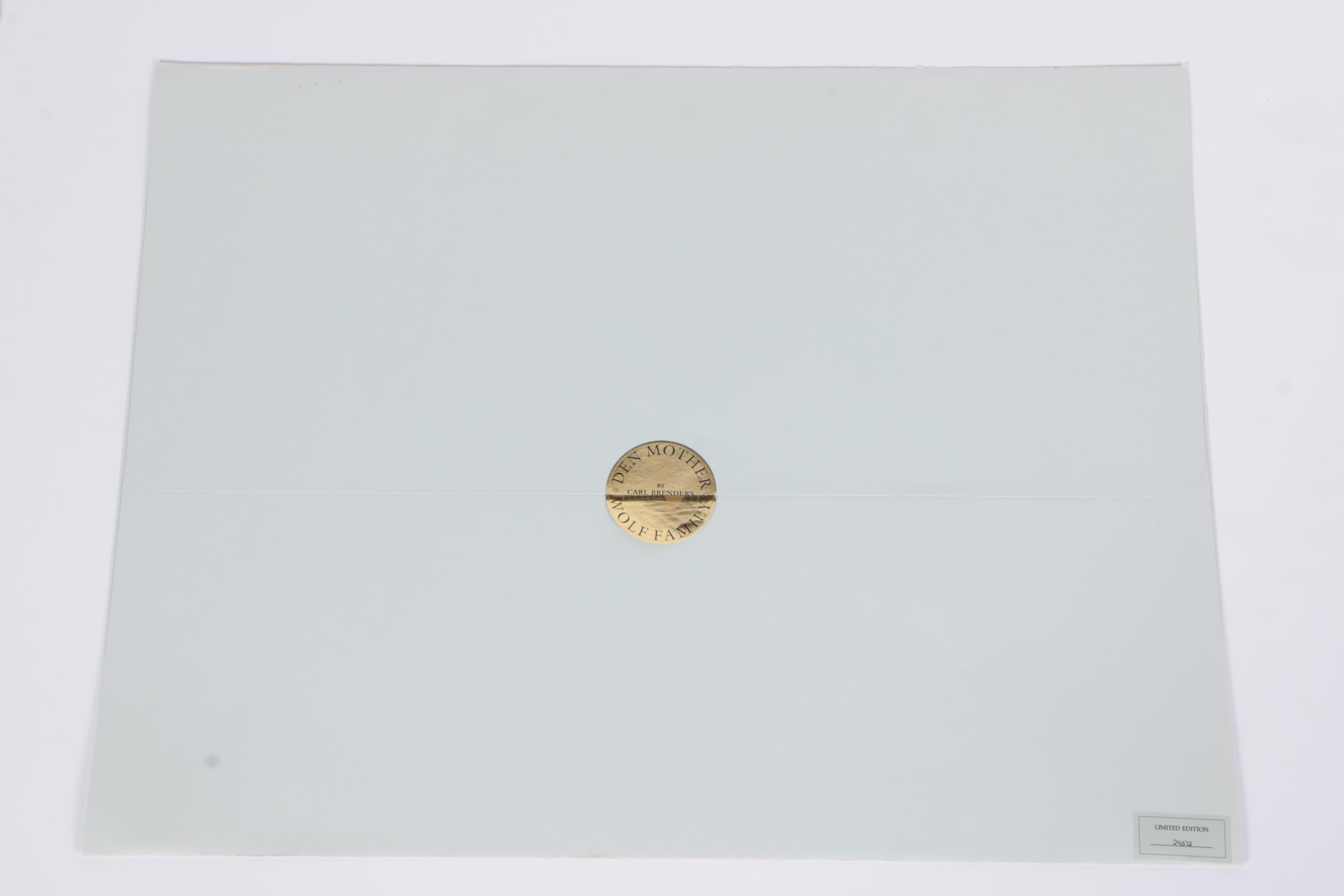 Carl Brenders Limited Edition Offset Lithograph "Den Mother - Wolf Family"