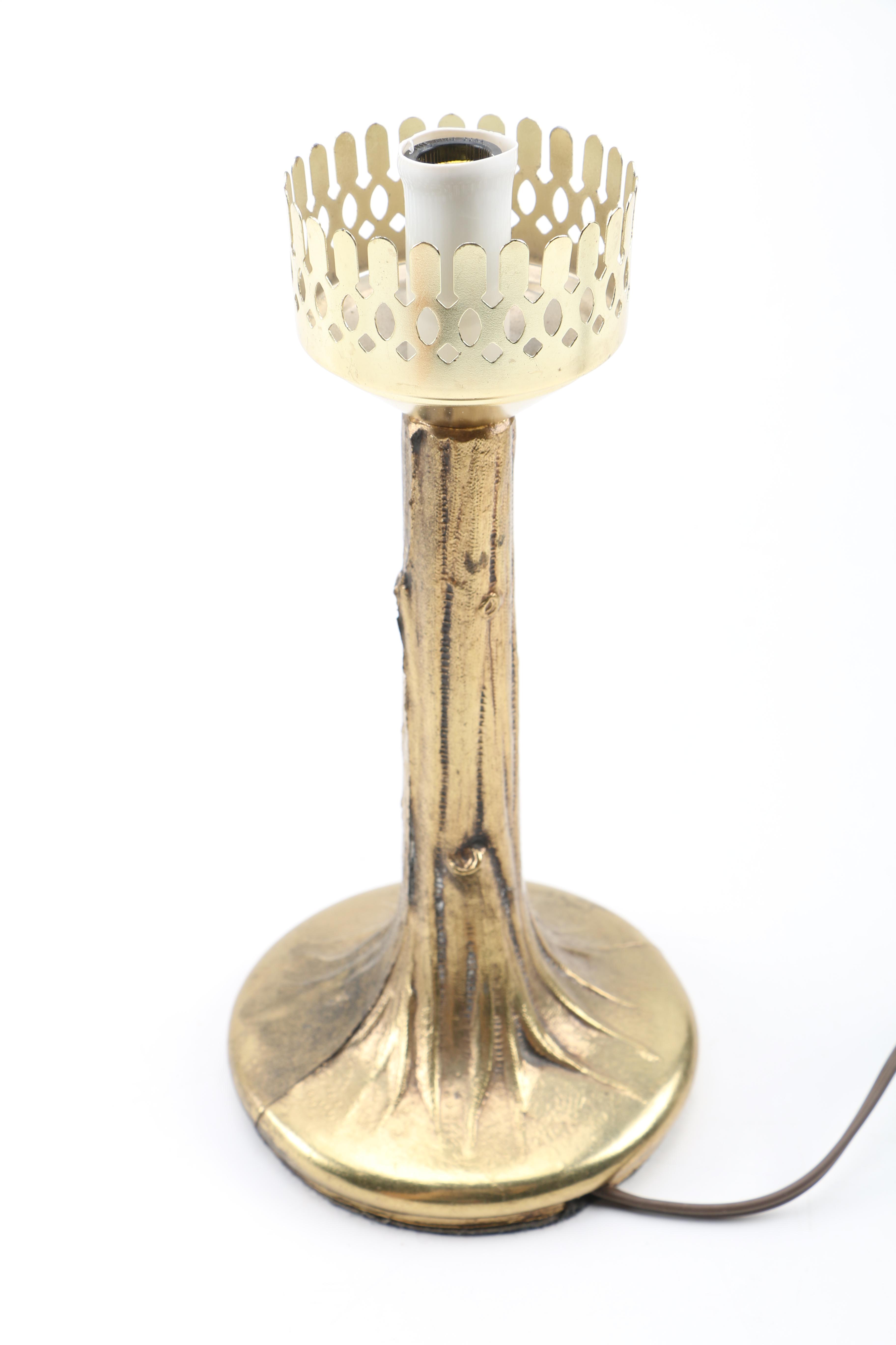 Brass Table Lamp With Milk Glass Shade