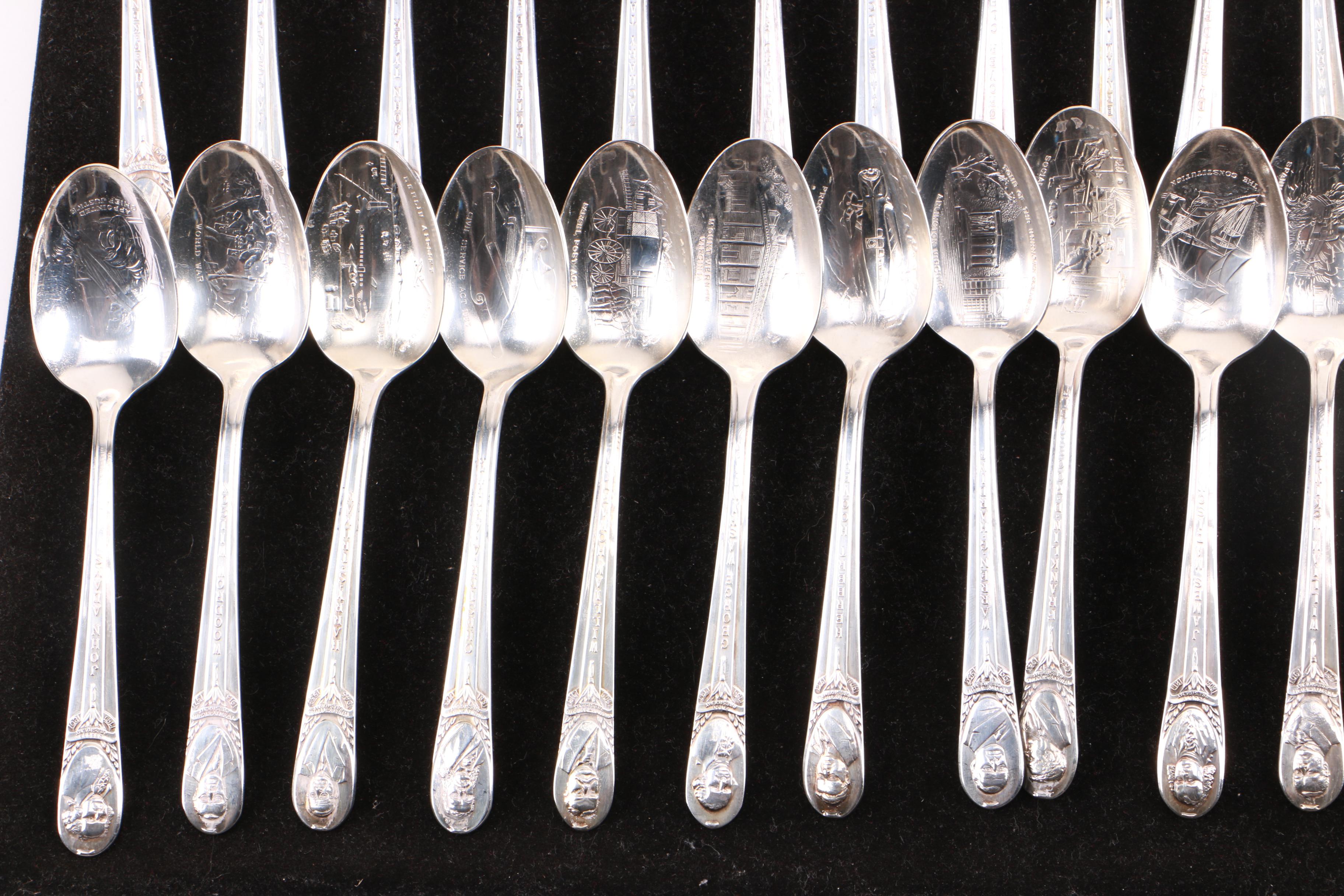 Wm. Rogers Mfg. Presidential Silver Plate Souvenir Spoons