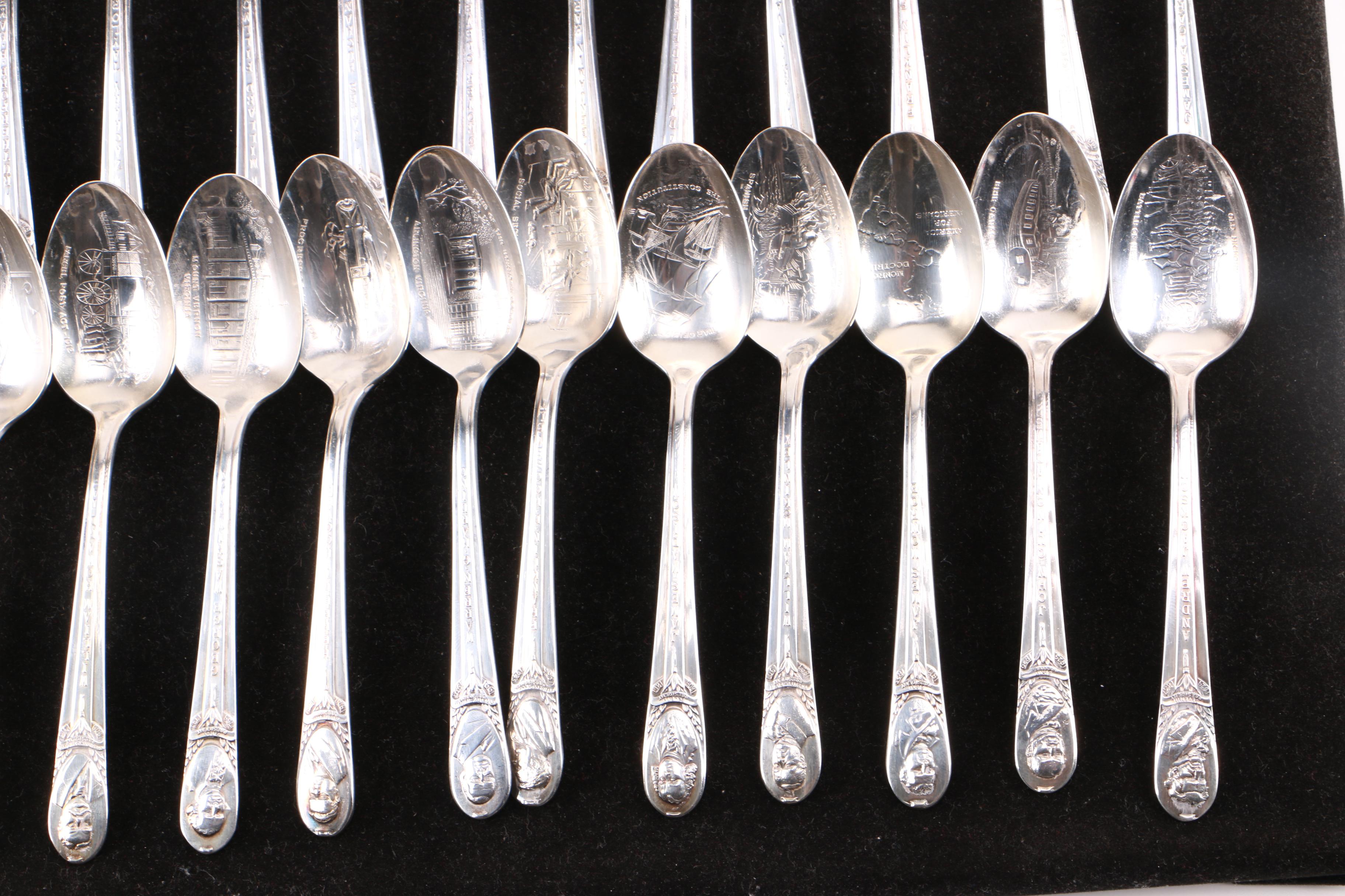 Wm. Rogers Mfg. Presidential Silver Plate Souvenir Spoons