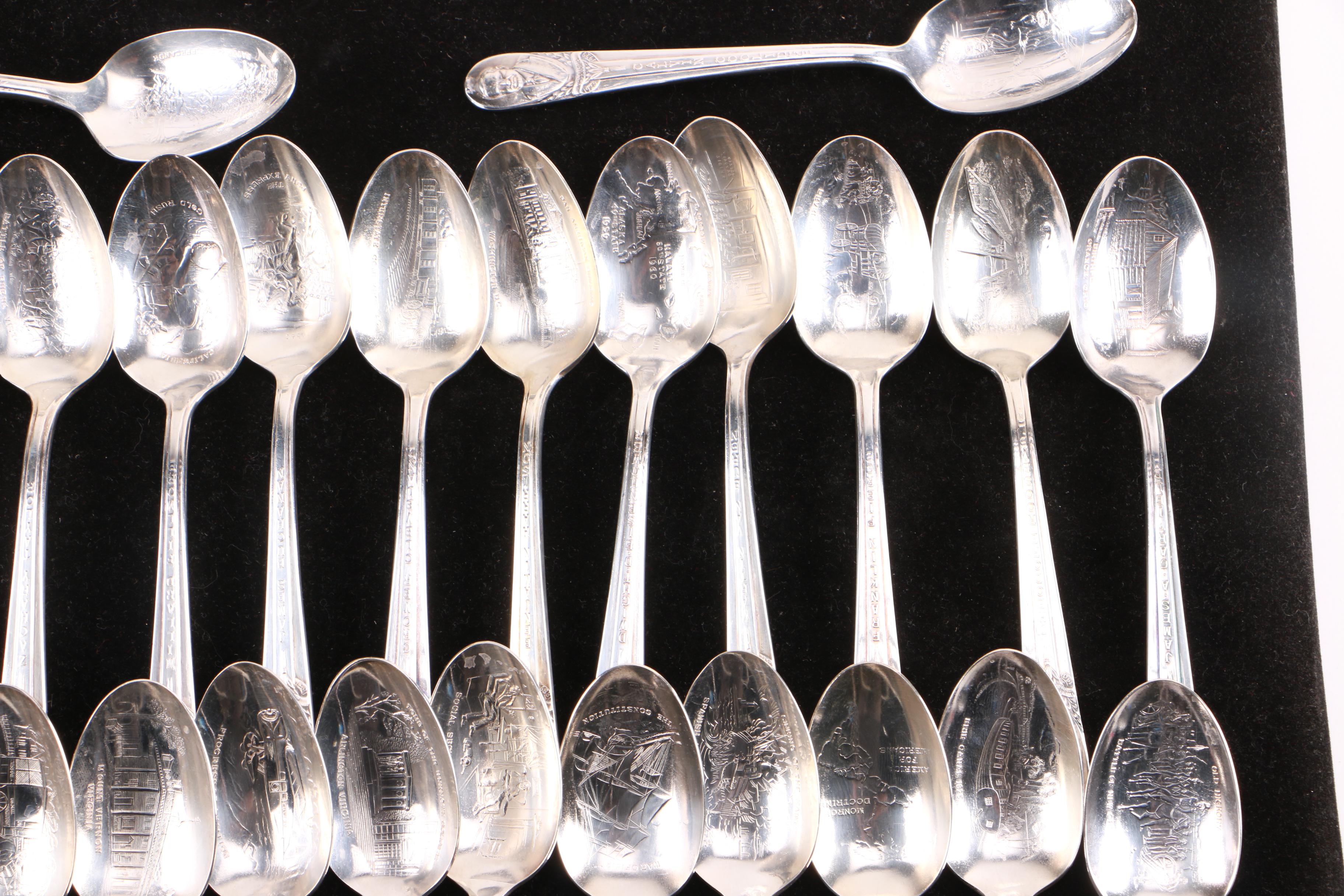 Wm. Rogers Mfg. Presidential Silver Plate Souvenir Spoons
