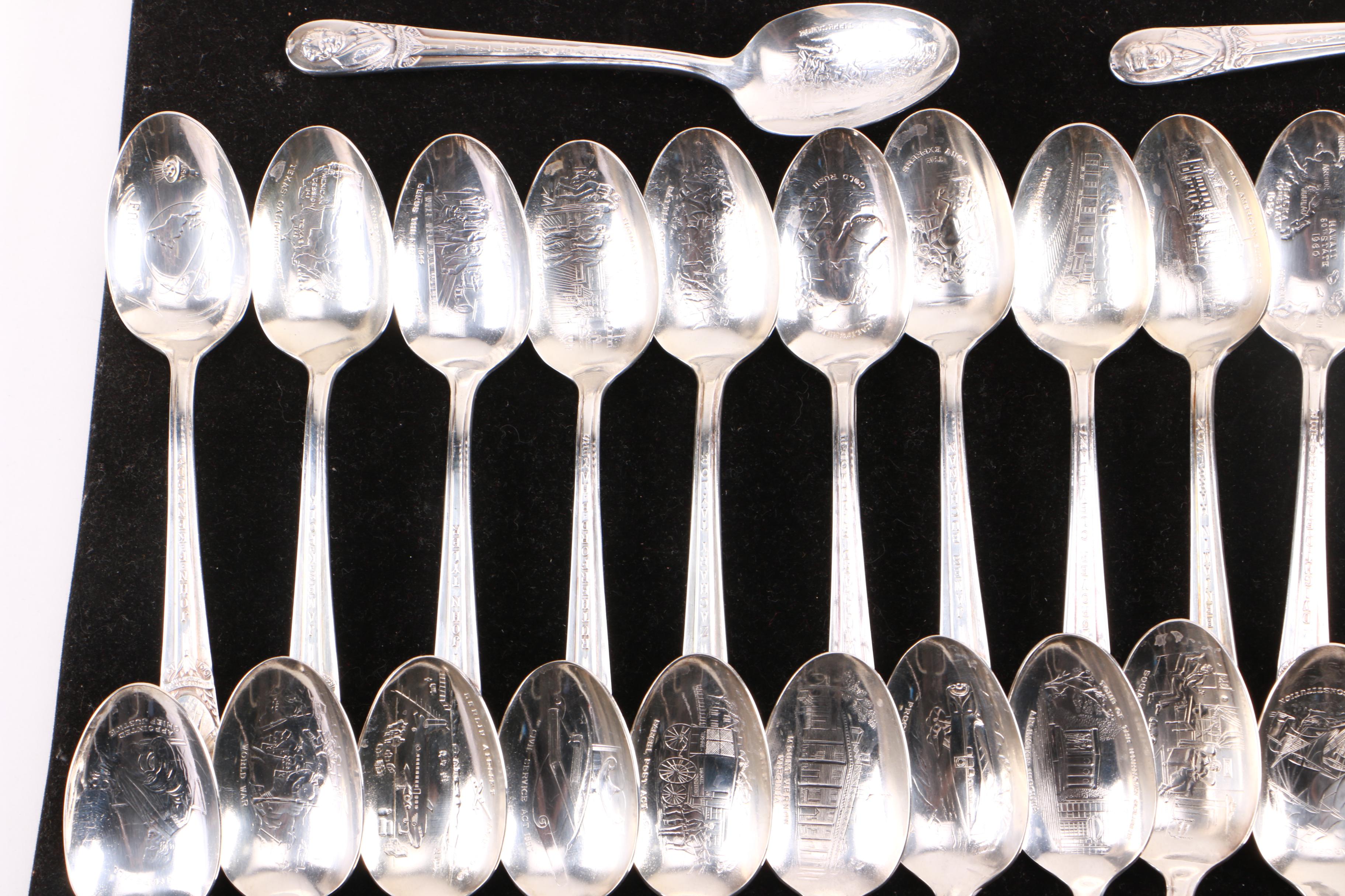 Wm. Rogers Mfg. Presidential Silver Plate Souvenir Spoons