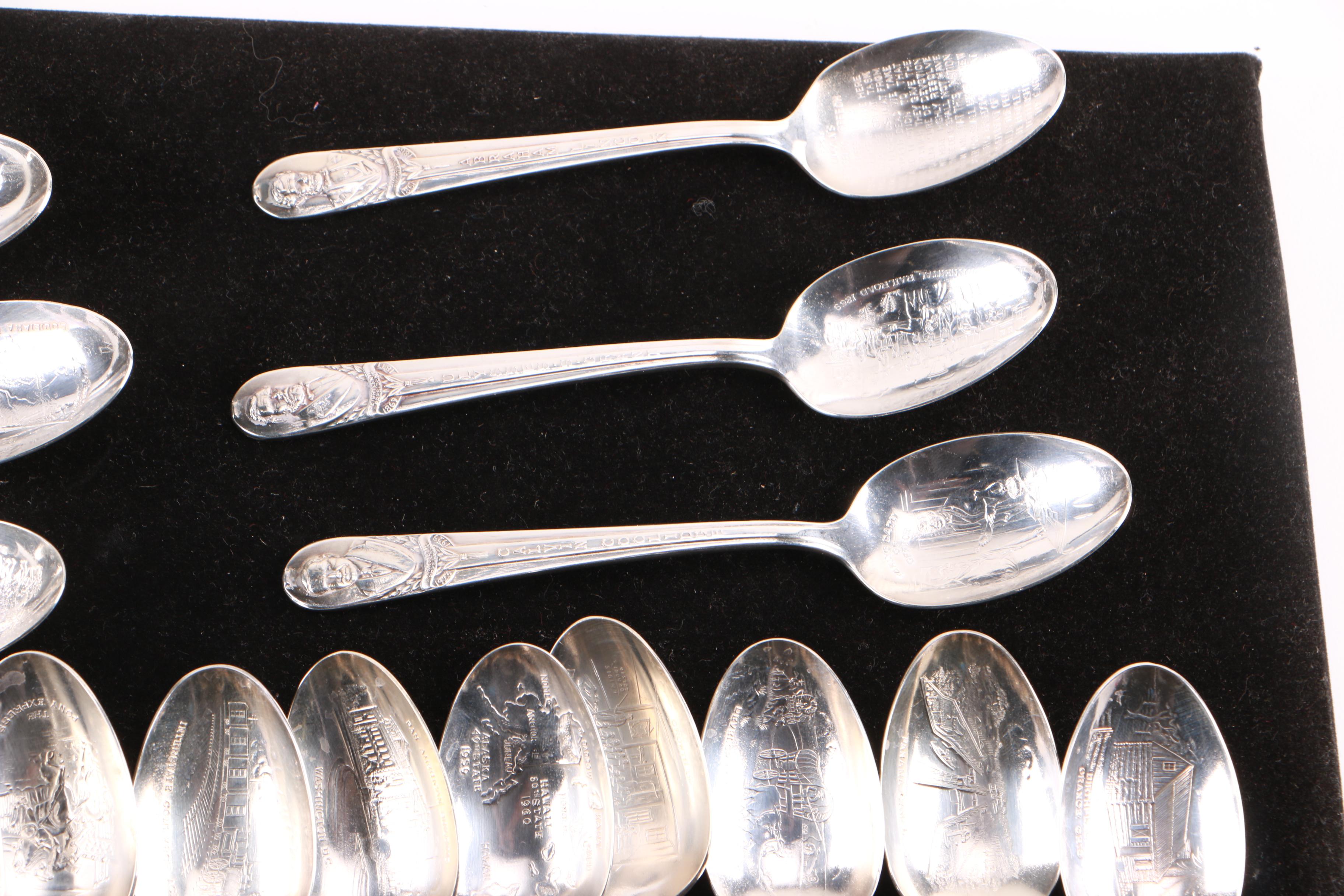 Wm. Rogers Mfg. Presidential Silver Plate Souvenir Spoons