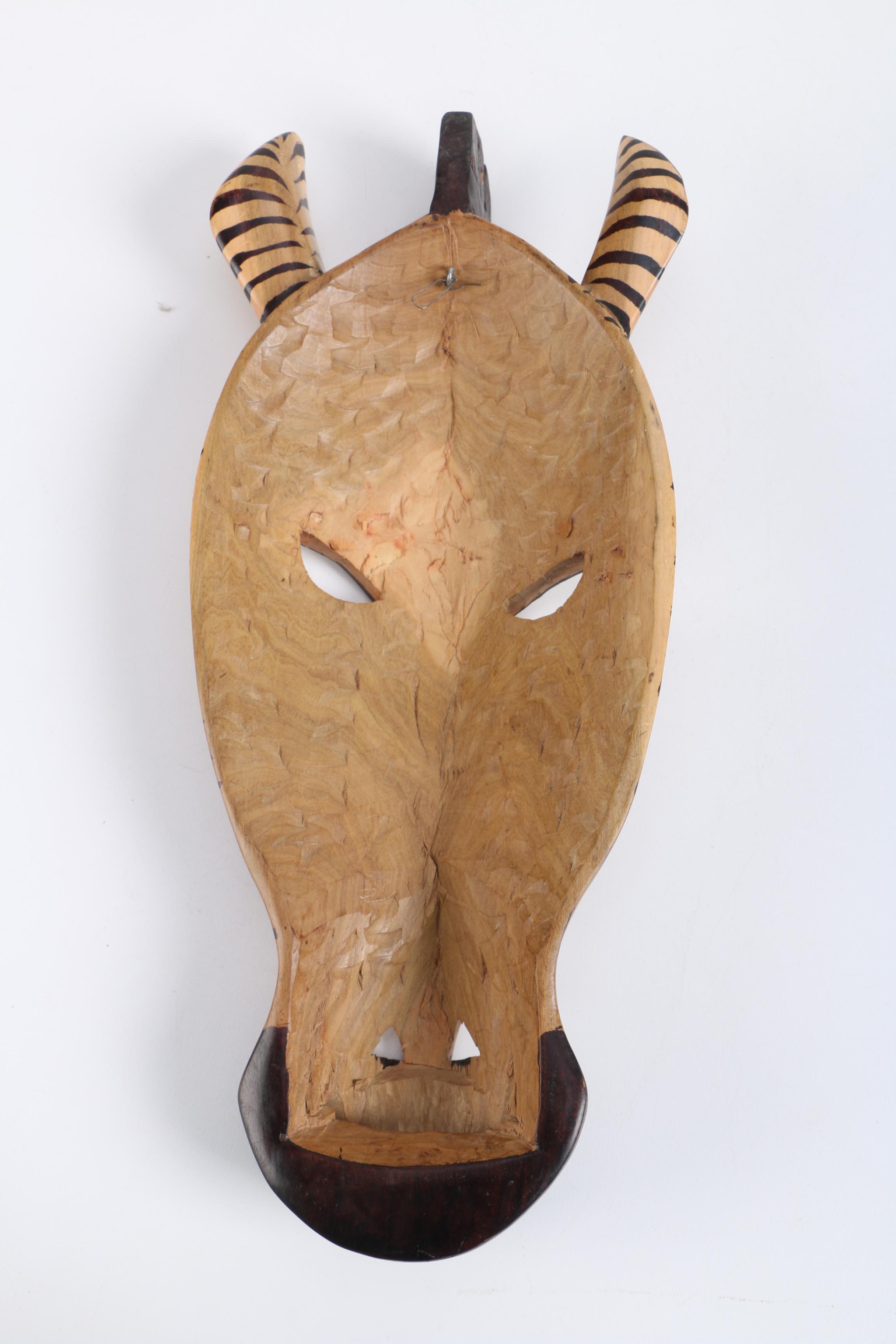 East African Style Wooden Animal Masks