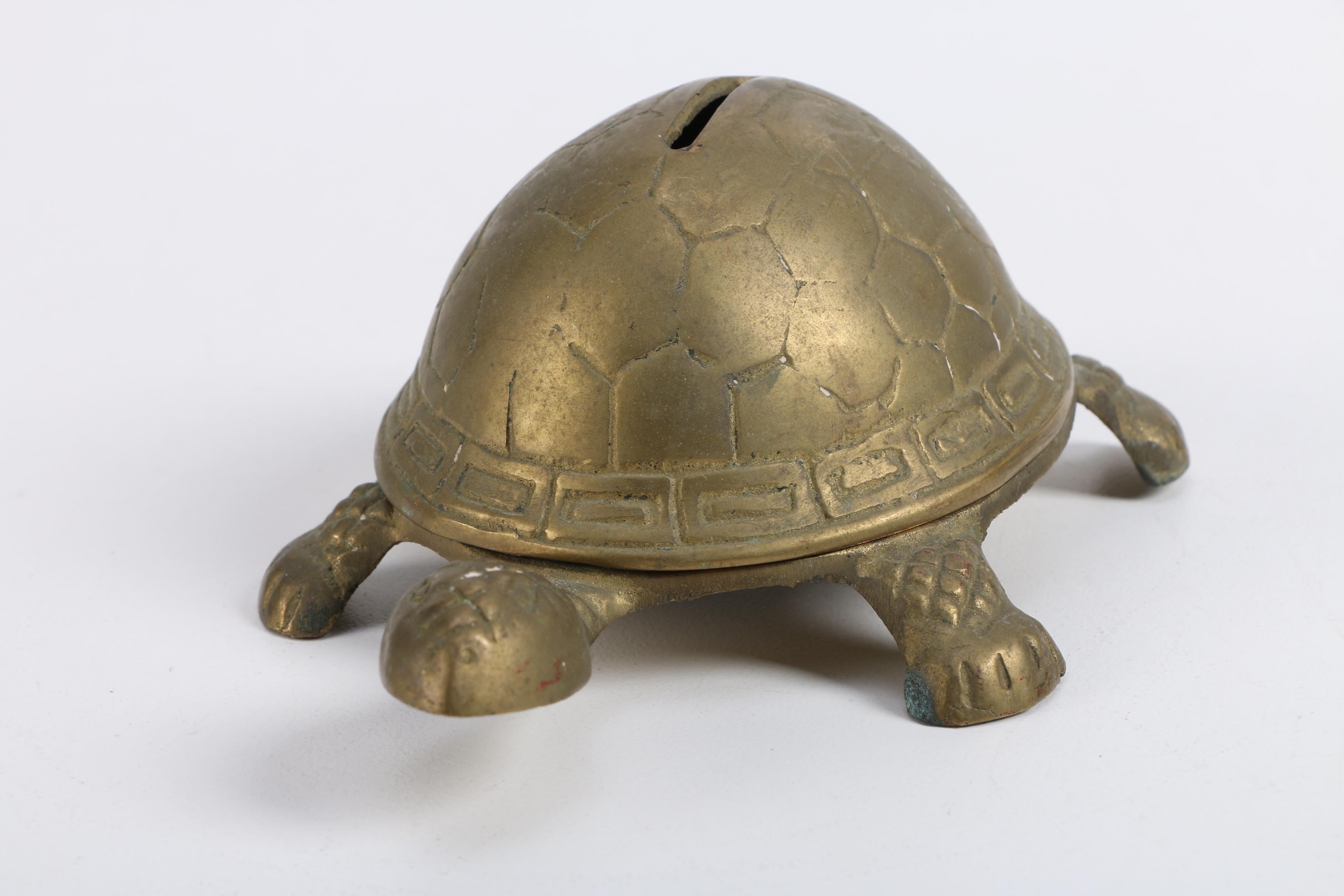 Brass Tortoise Bank