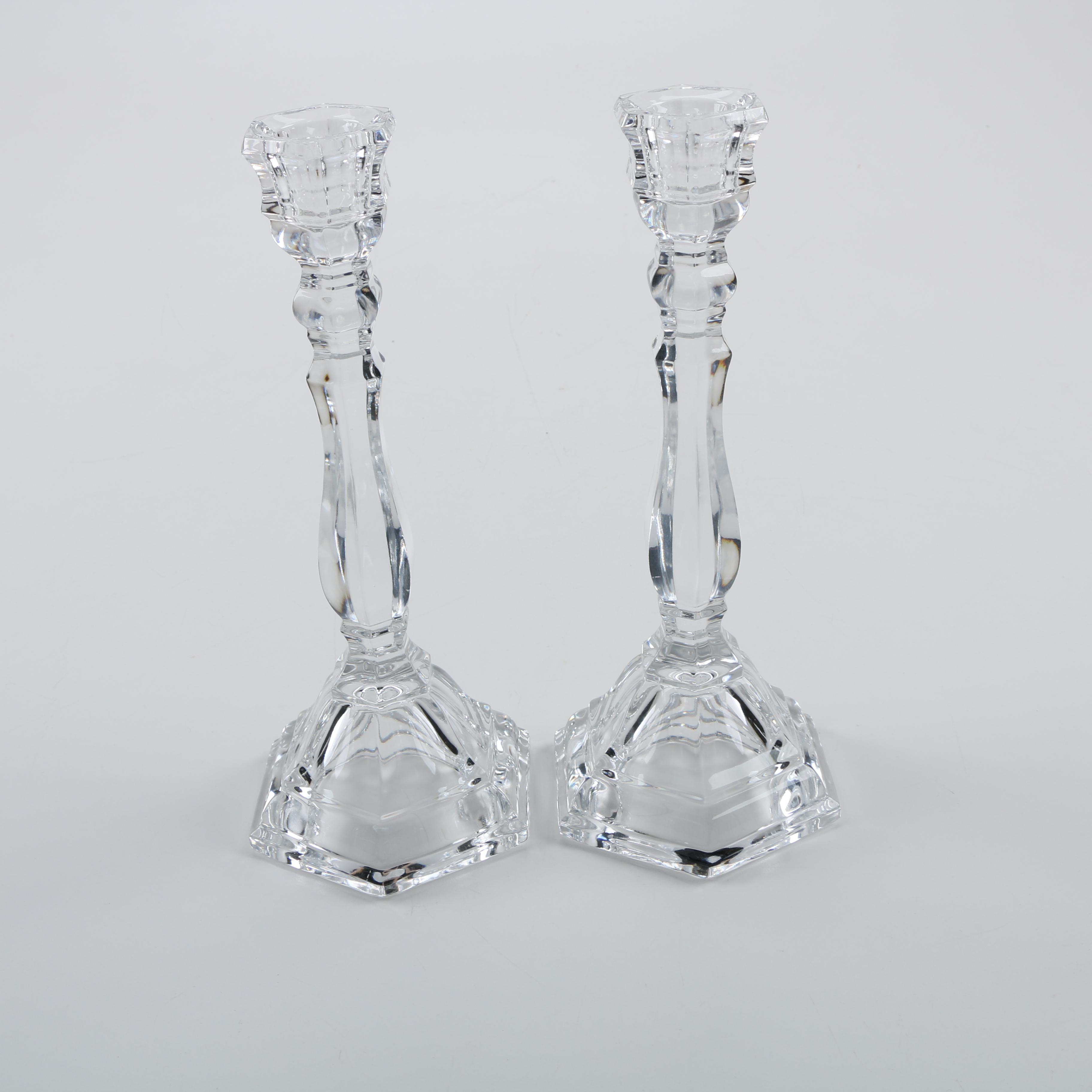 Tiffany & Co. "Hampton" Crystal Candlesticks