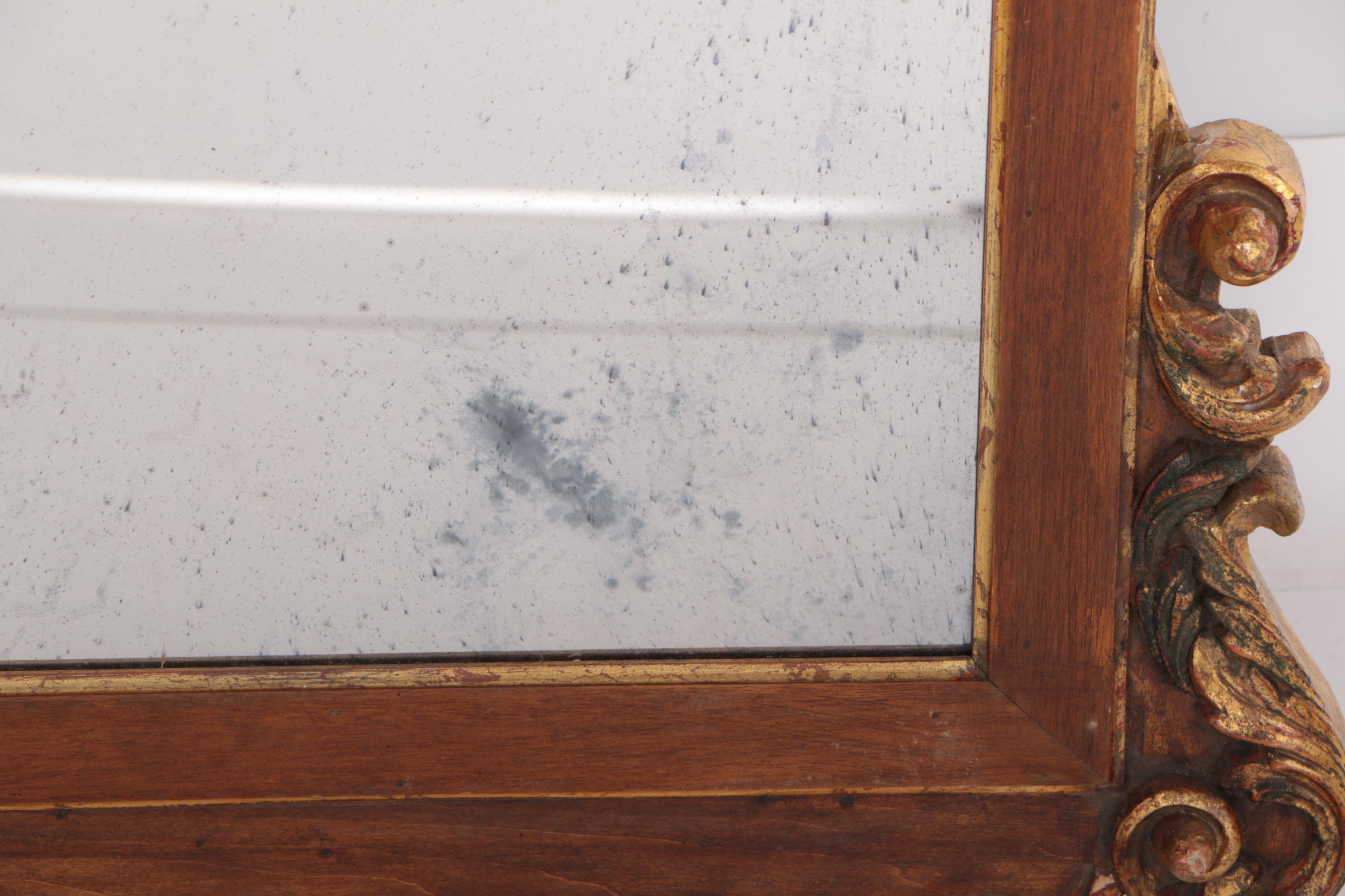 Circa 1950s Italian Wood and Gesso Mirror