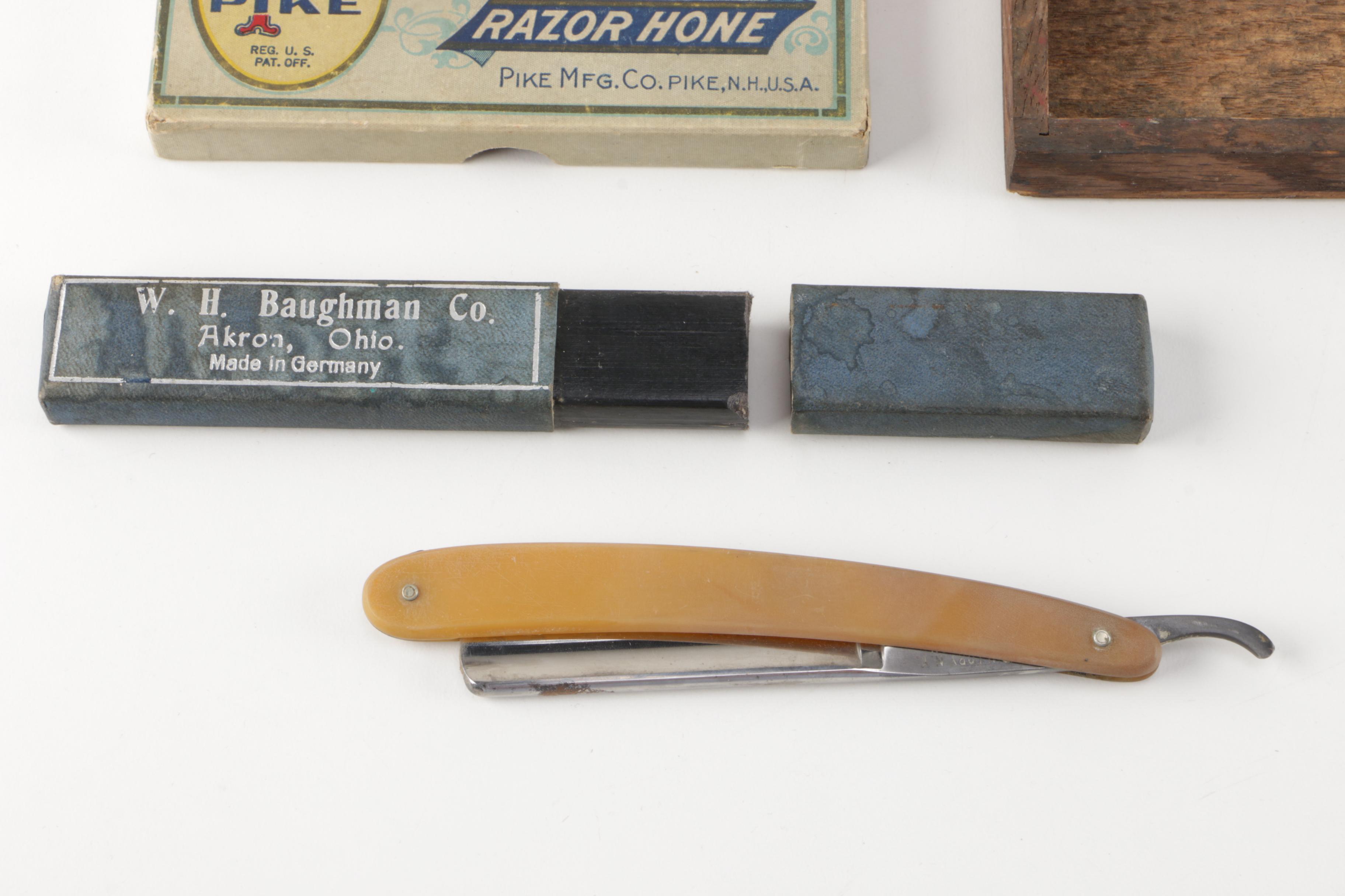 Vintage Razor Accessories and a Cigar Box