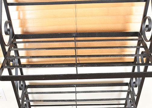 Wrought Iron Shelving Unit