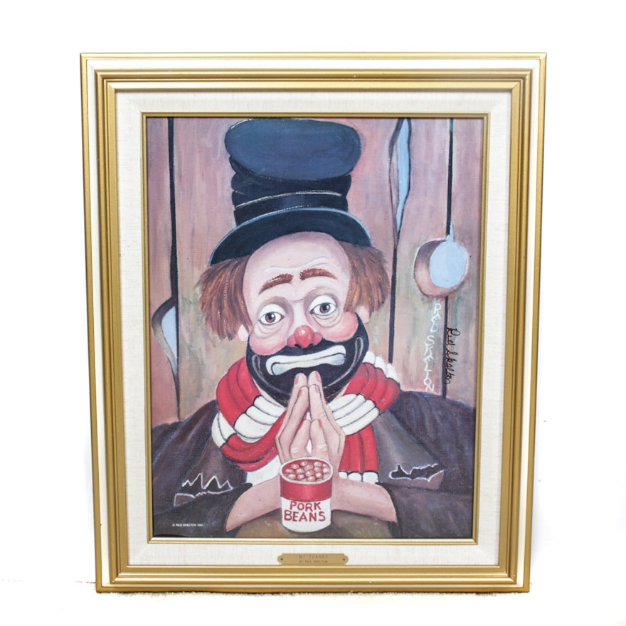 Red Skelton Limited Edition Giclée "My Thanks"
