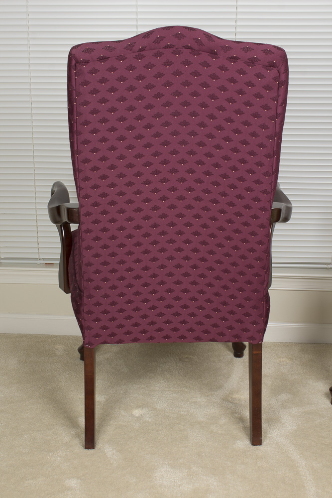 Pair of Queen Anne Style Armchairs by Les Brown Chair Co.