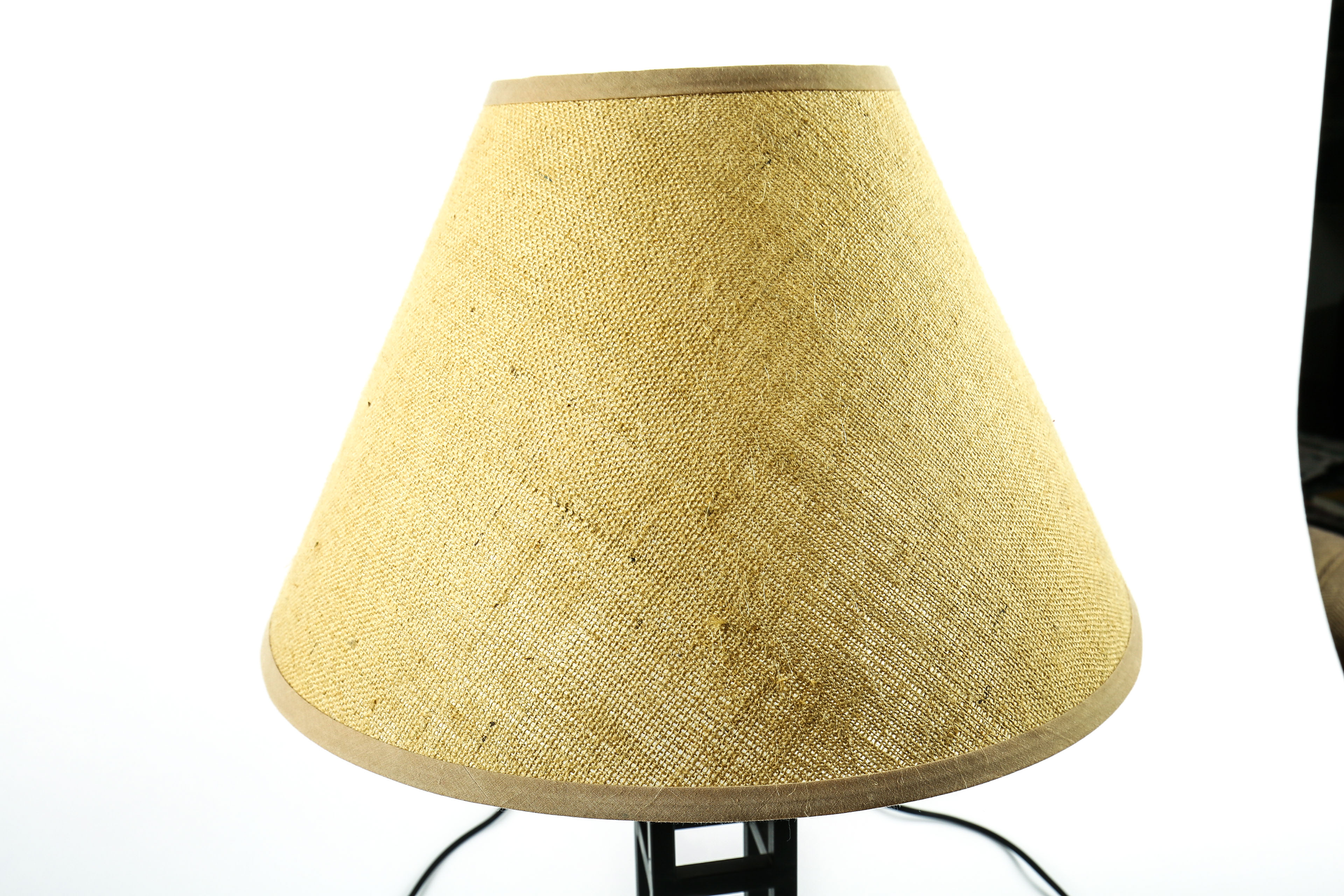 Table Lamp with Burlap Shade