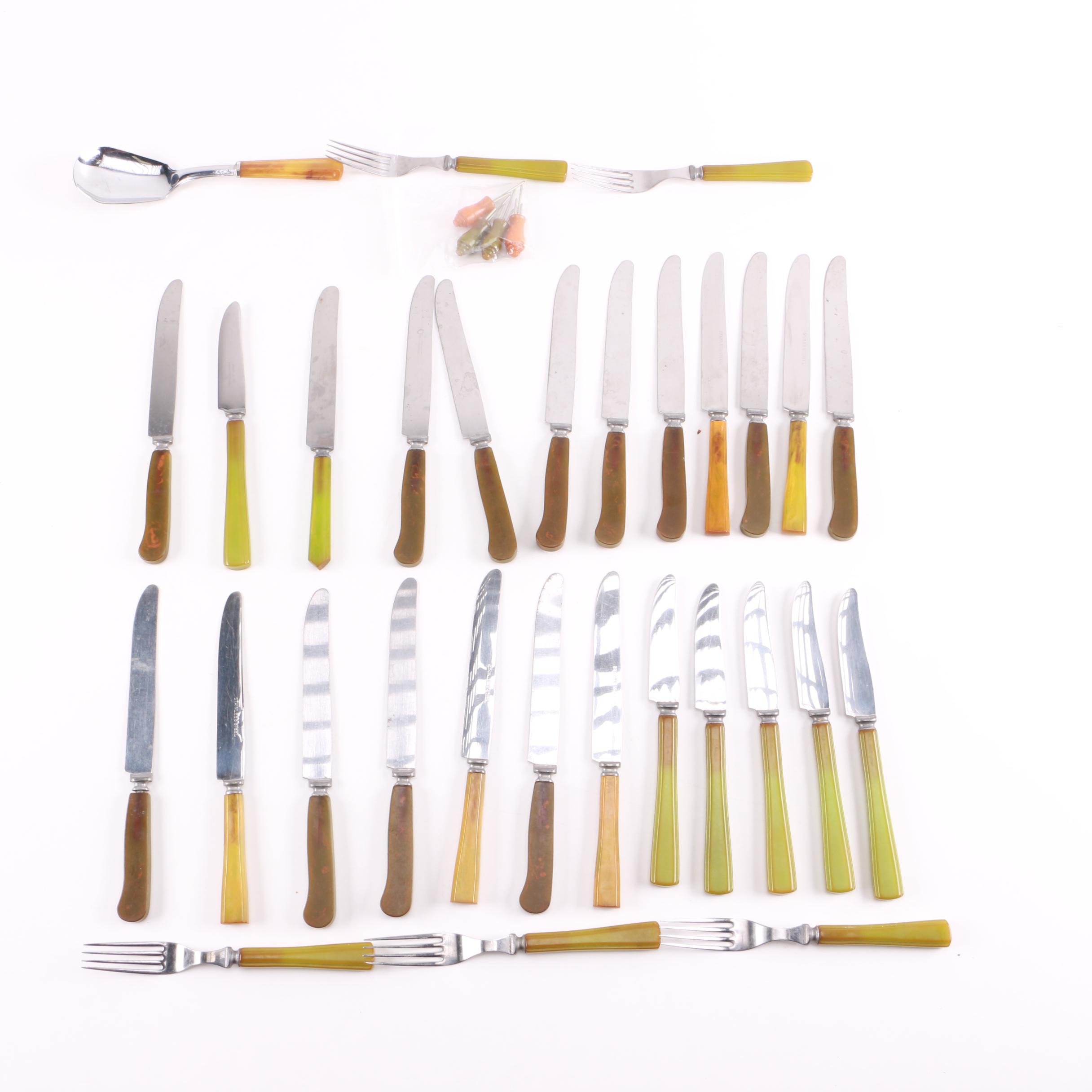 Bakelite Handled Flatware Featuring Goodell