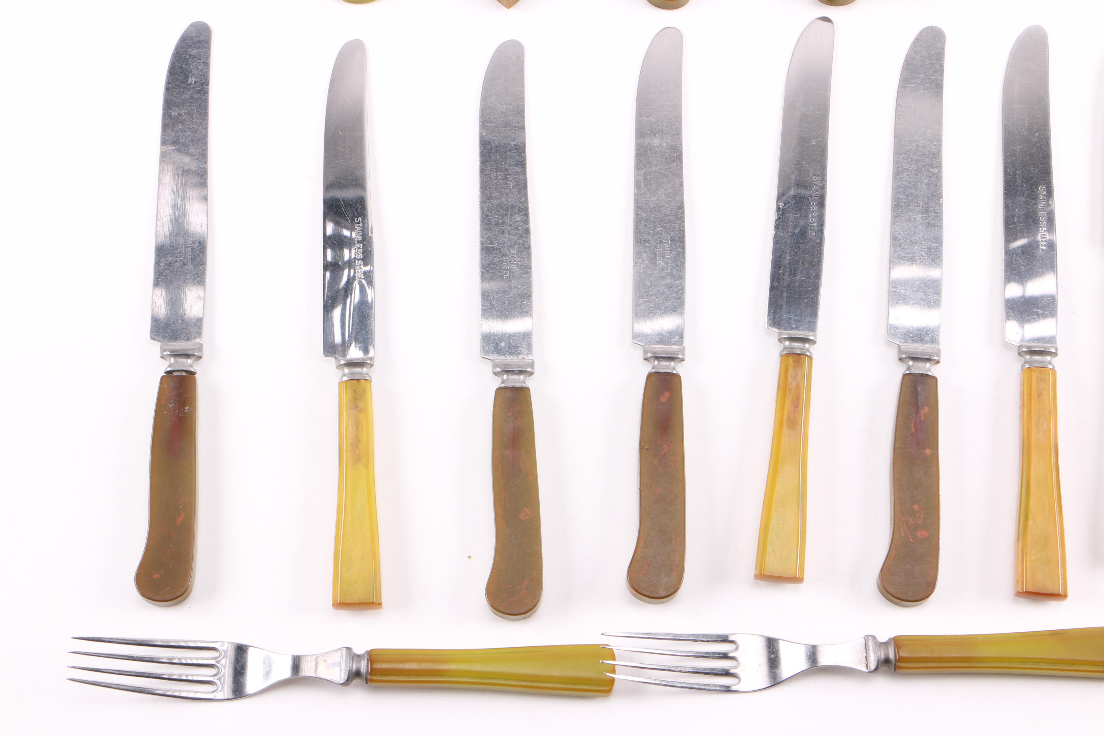 Bakelite Handled Flatware Featuring Goodell