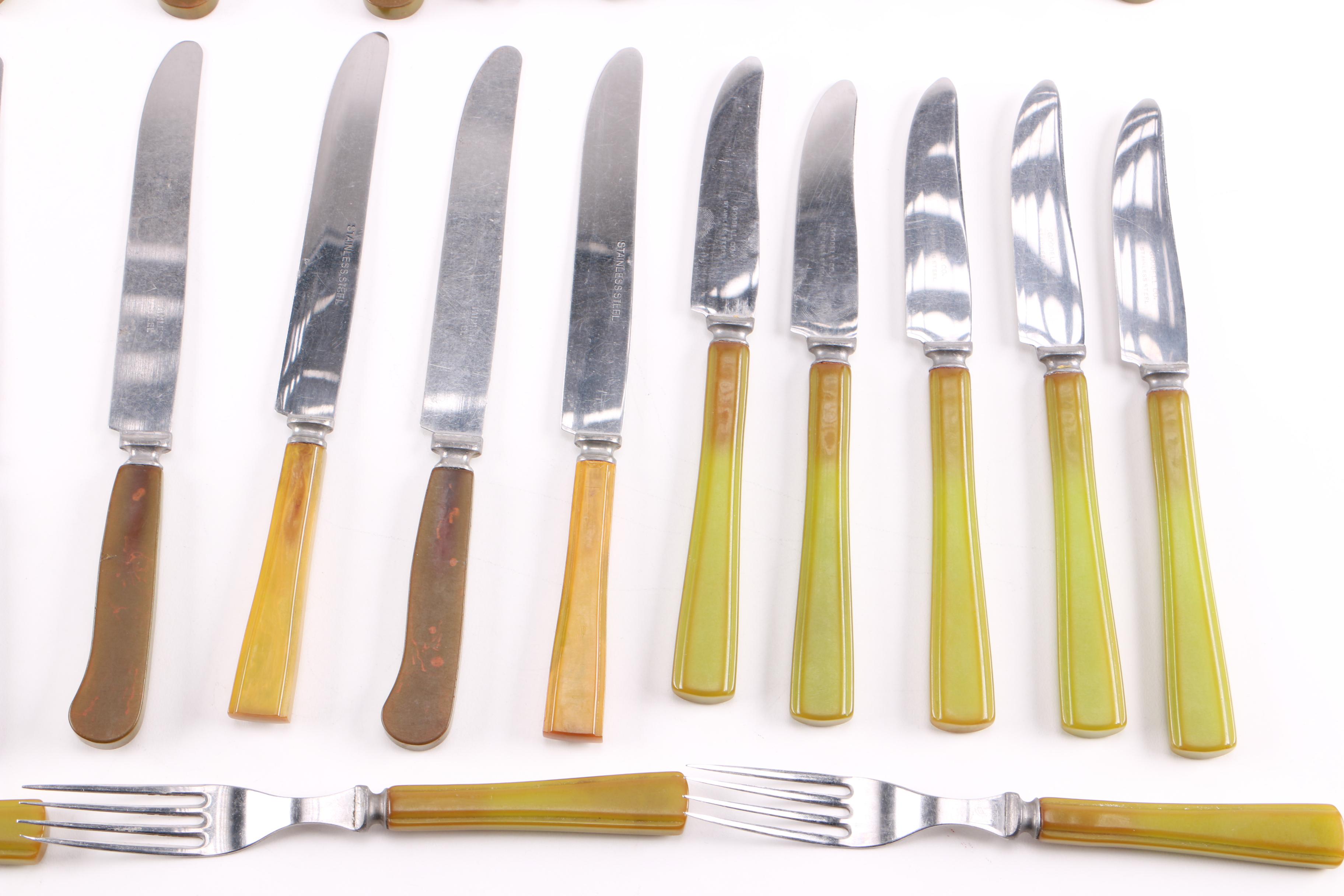 Bakelite Handled Flatware Featuring Goodell