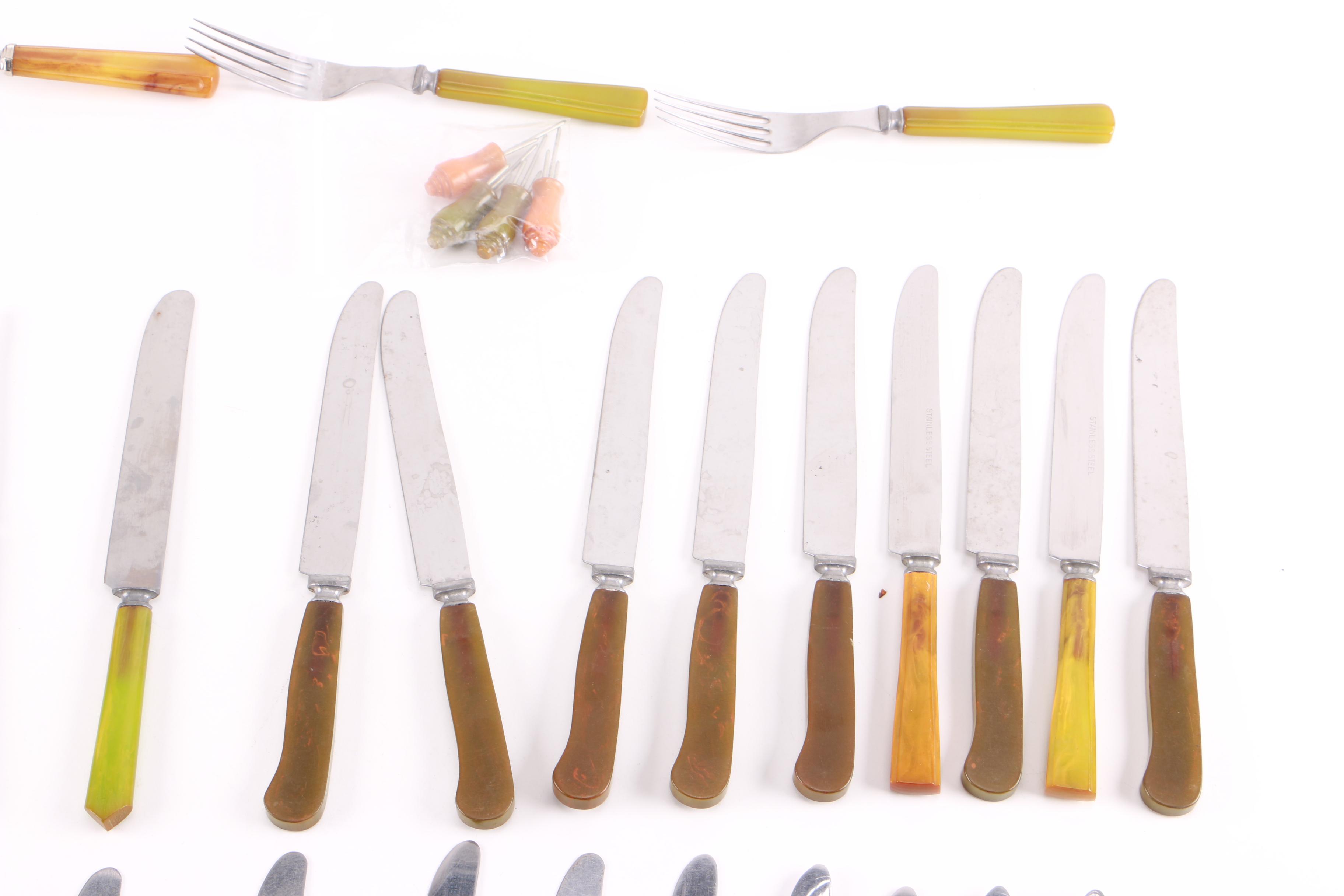 Bakelite Handled Flatware Featuring Goodell
