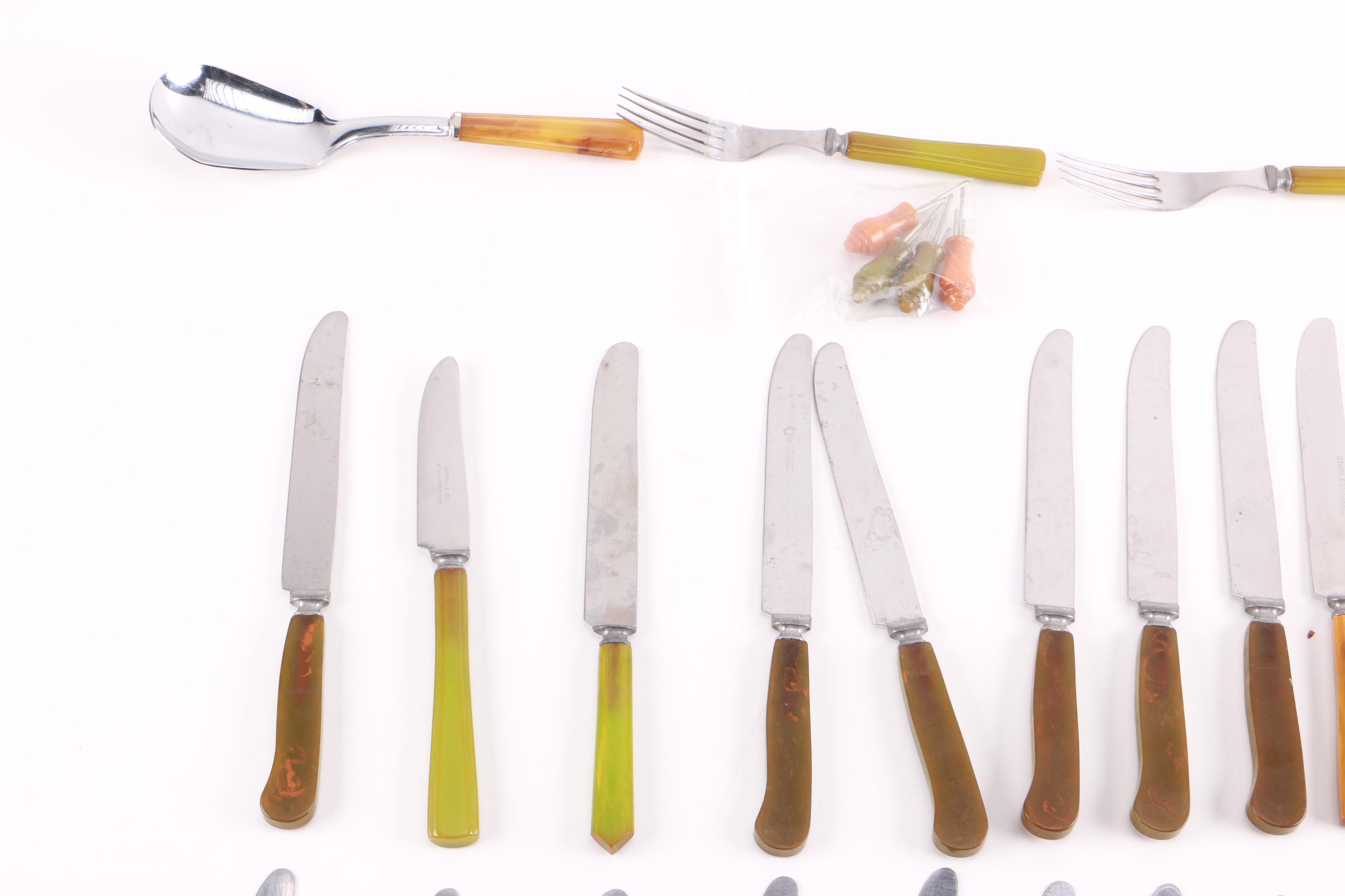 Bakelite Handled Flatware Featuring Goodell