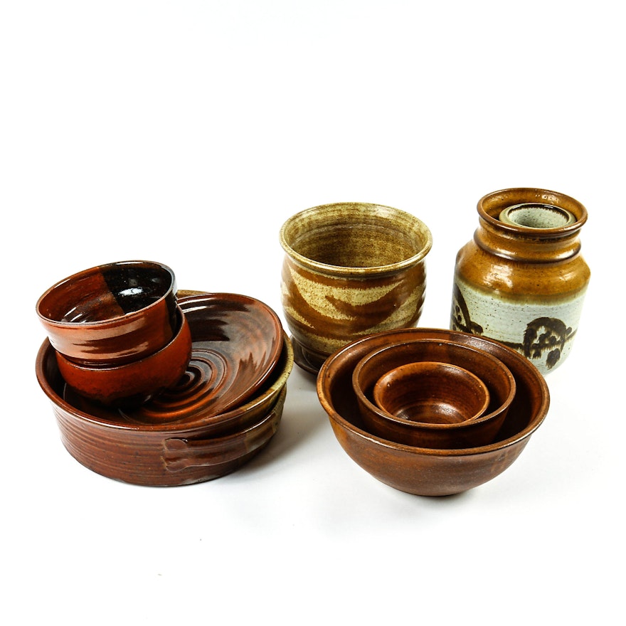 Collection of Stoneware Pottery and Tableware