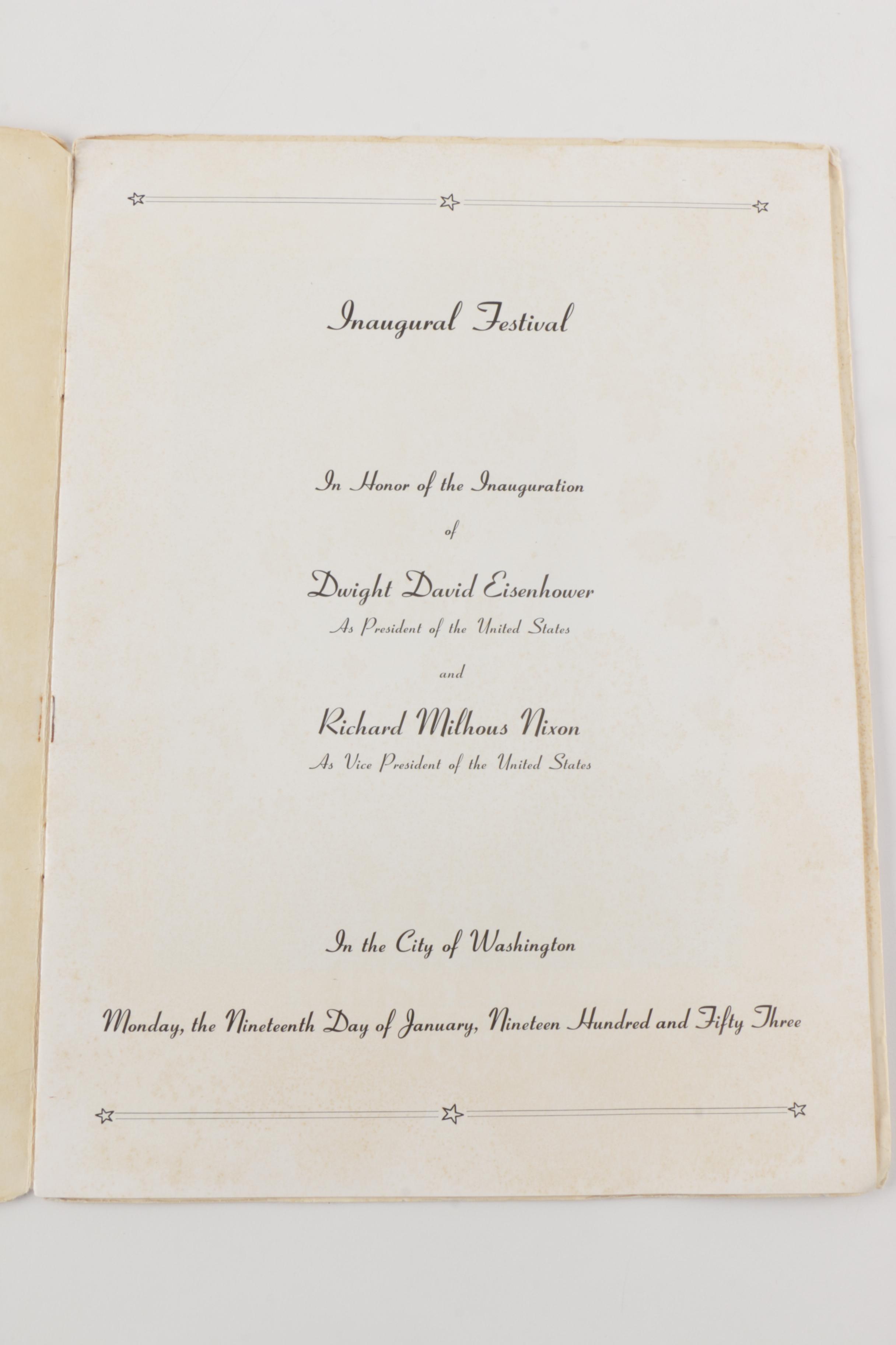 U.S. Presidential Inaugural Paper Ephemera