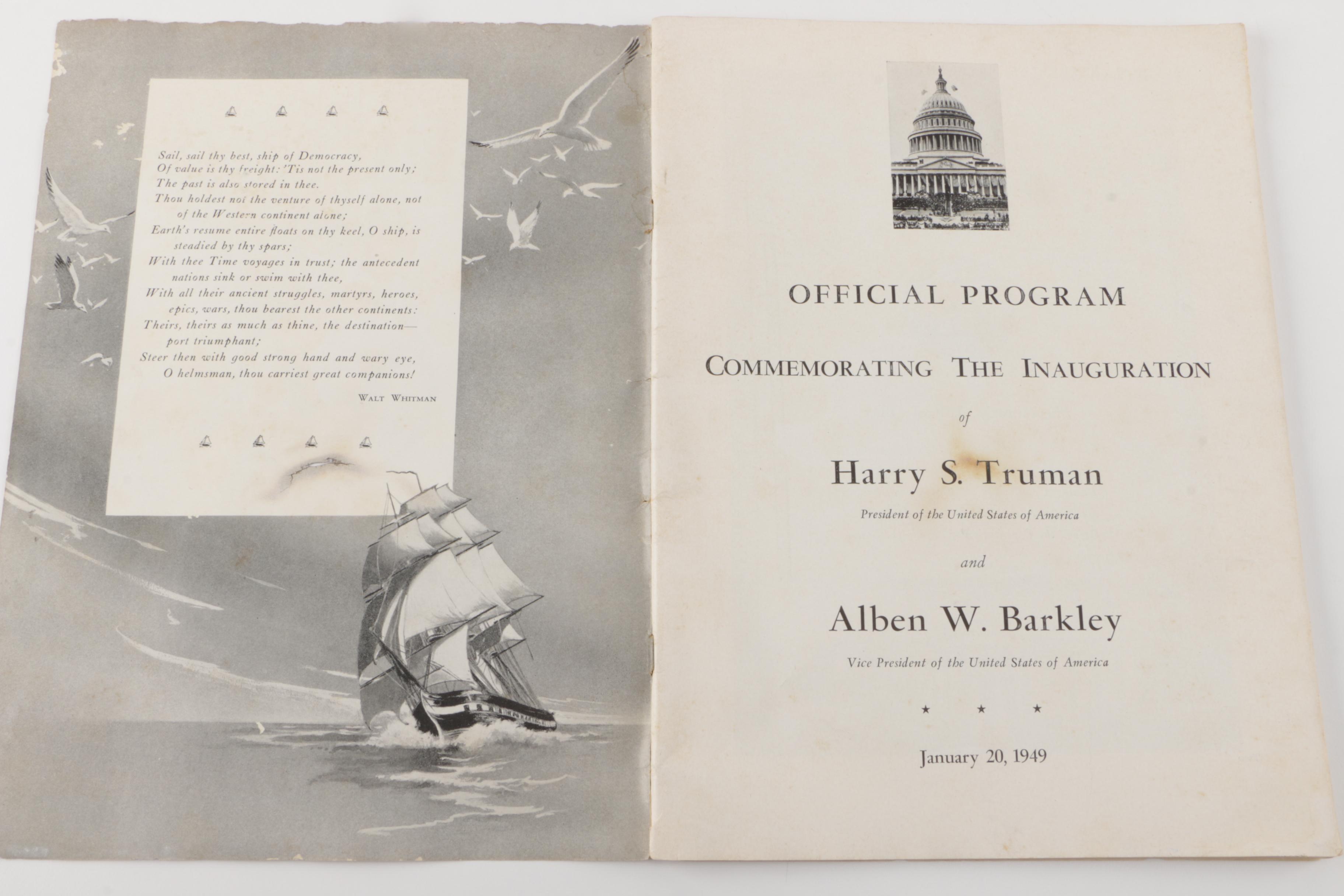 U.S. Presidential Inaugural Paper Ephemera