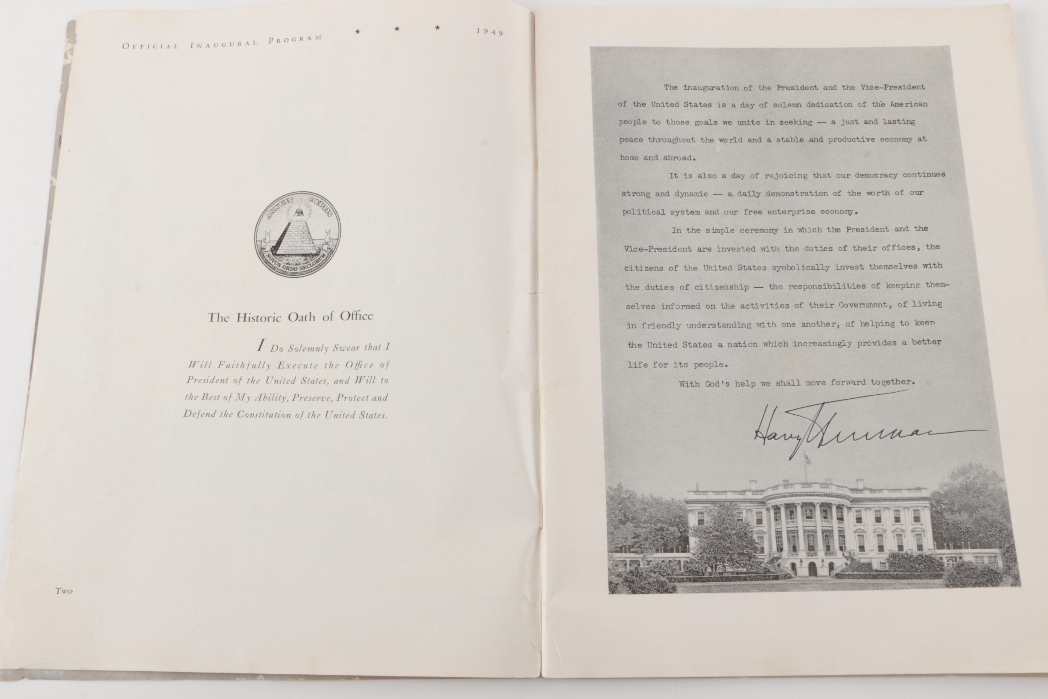 U.S. Presidential Inaugural Paper Ephemera