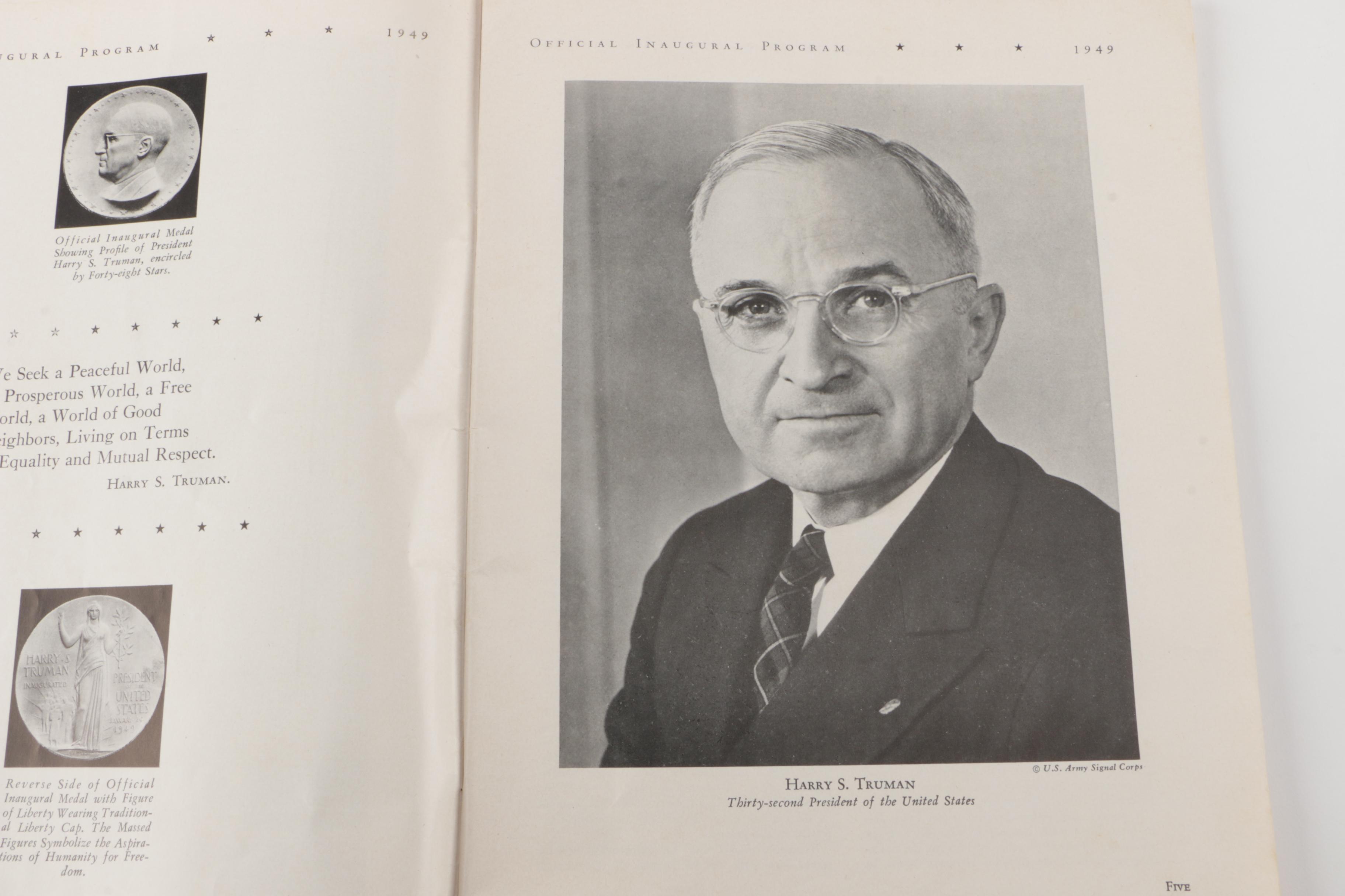 U.S. Presidential Inaugural Paper Ephemera