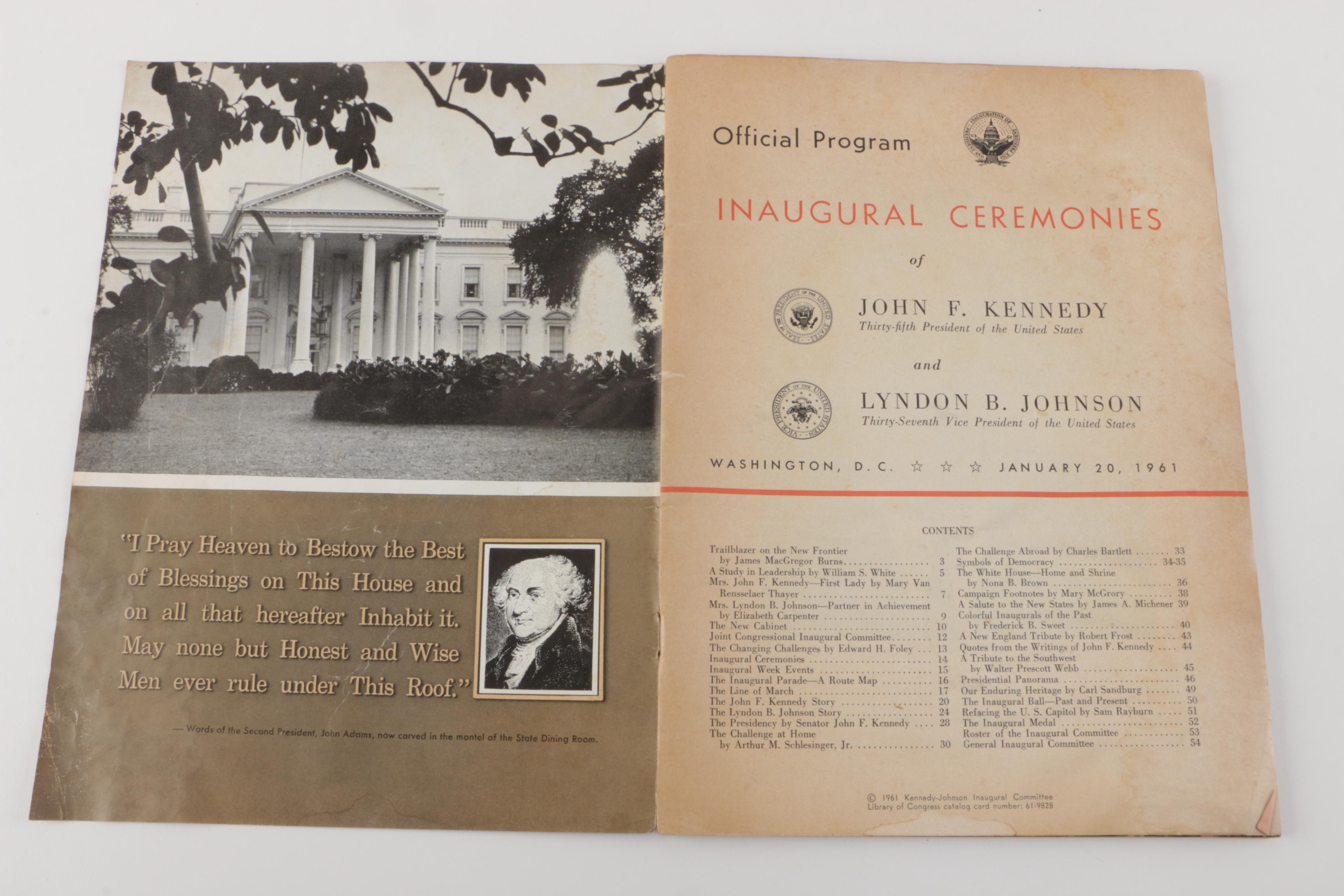 U.S. Presidential Inaugural Paper Ephemera