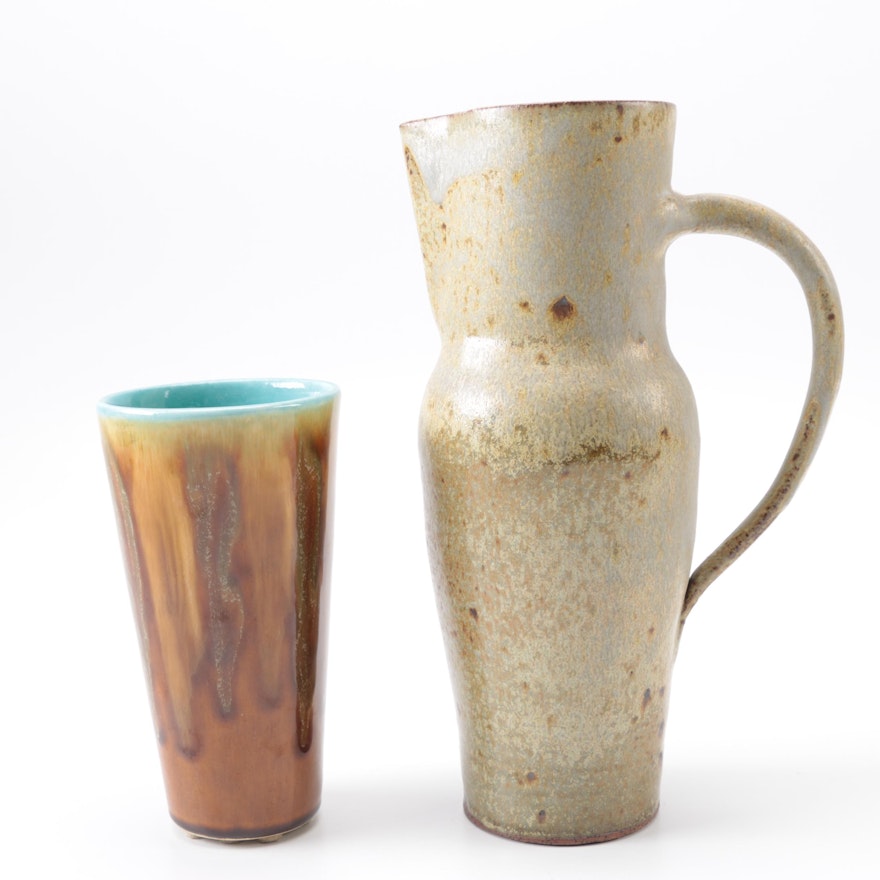 Pair of Handmade Ceramic Vessels