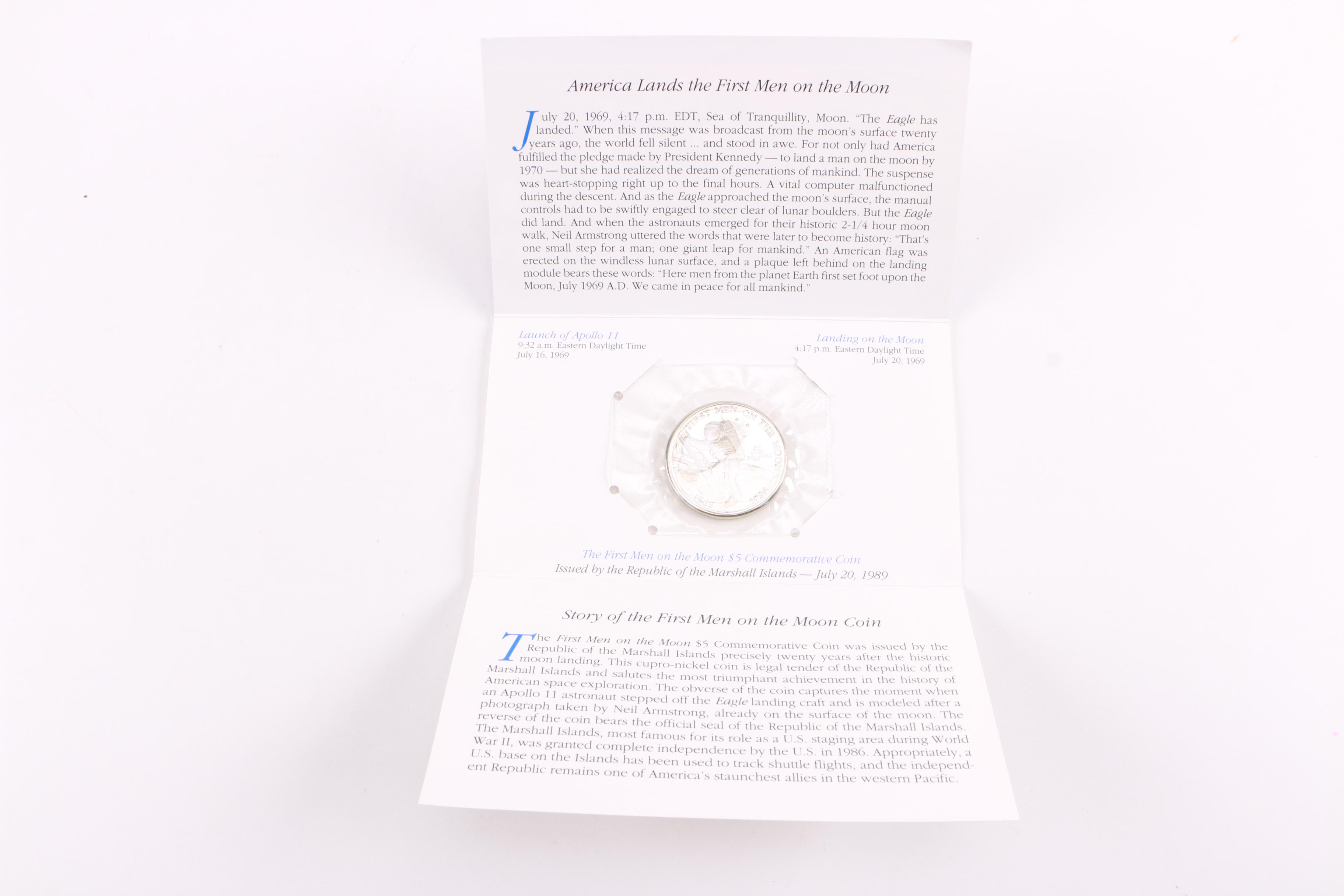 Republic of the Marshall Island Moon Landing Commemorative Coins