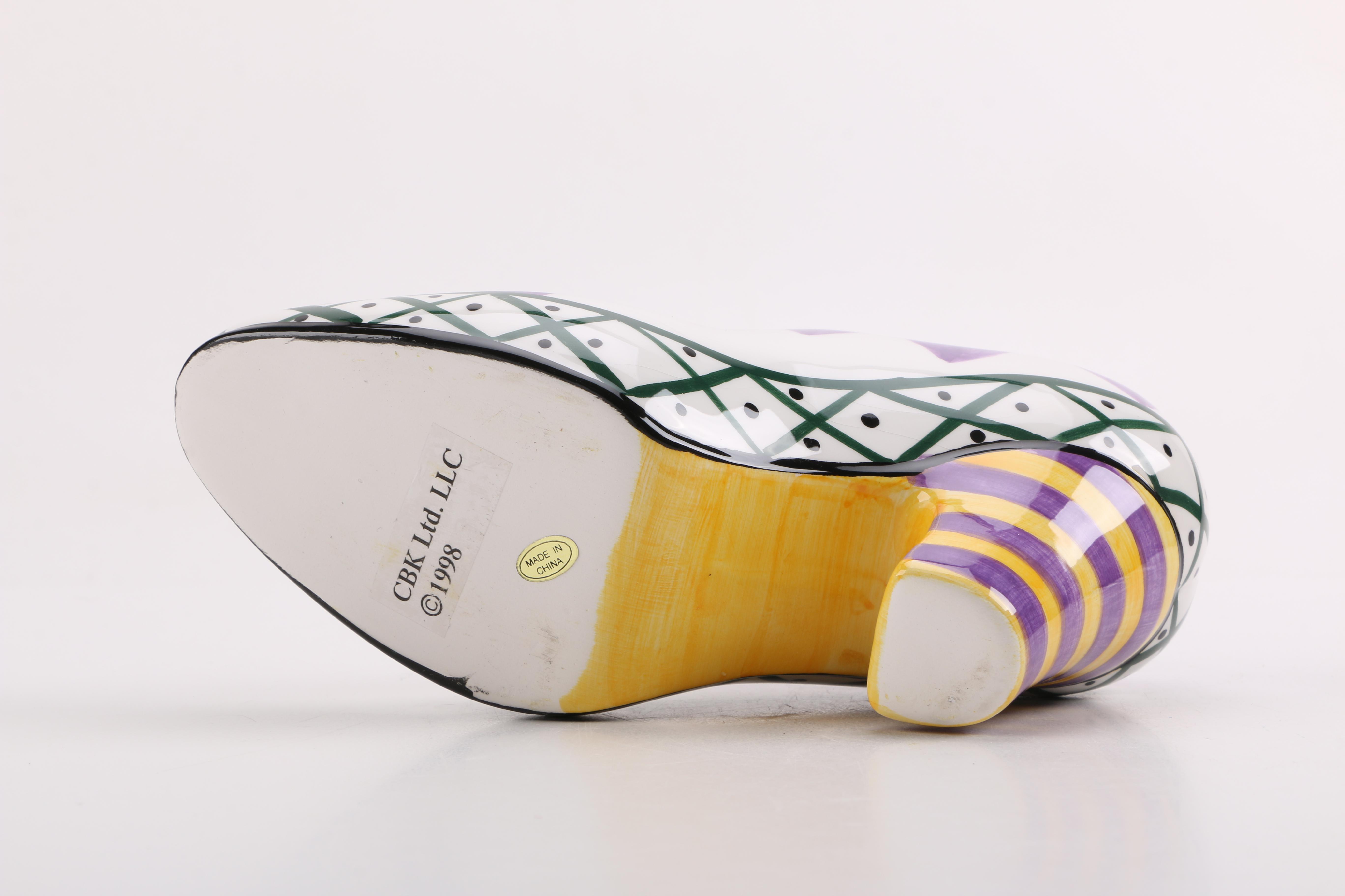 CBK Ltd. LLC 1998 Ceramic Shoe Figurines