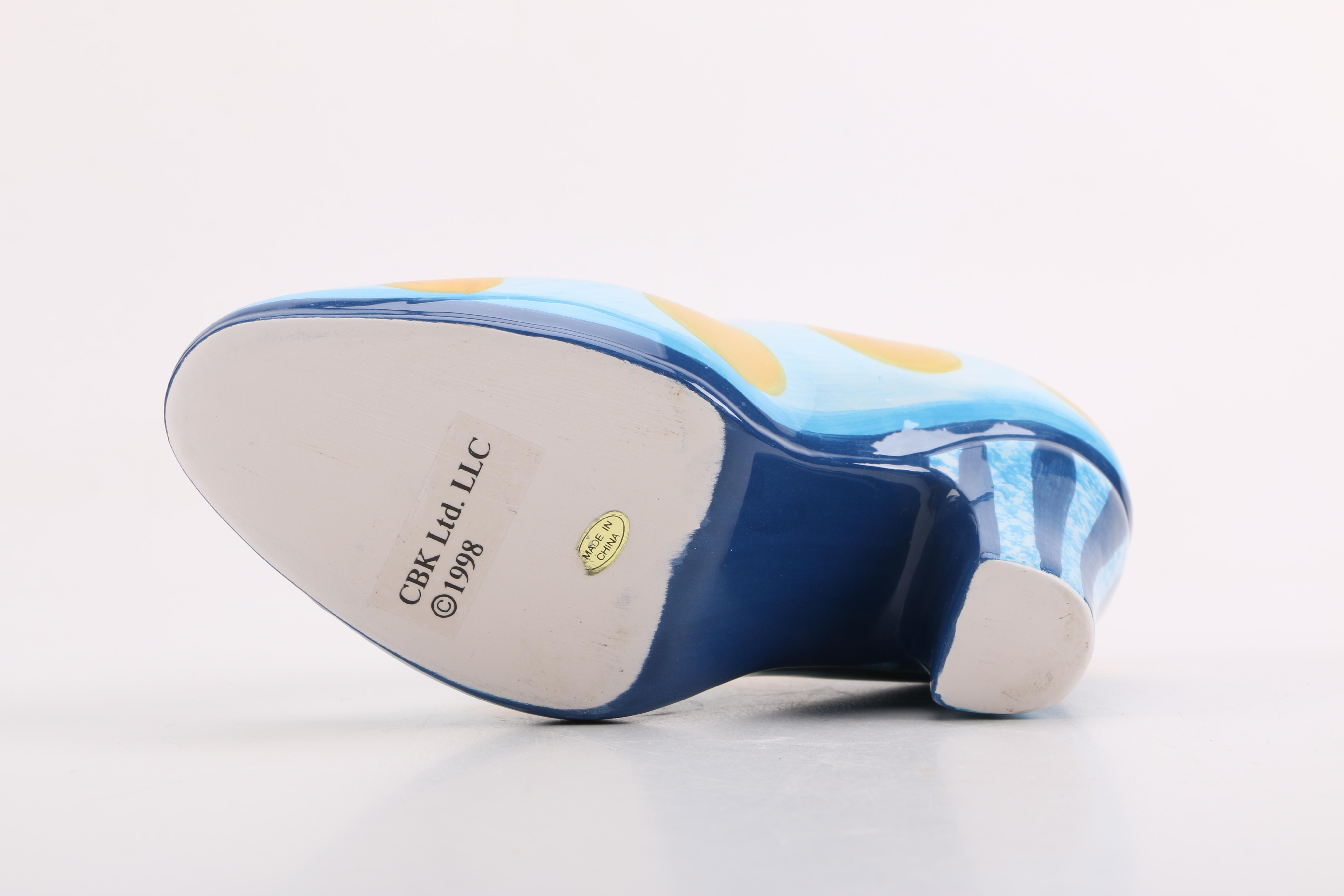 CBK Ltd. LLC 1998 Ceramic Shoe Figurines