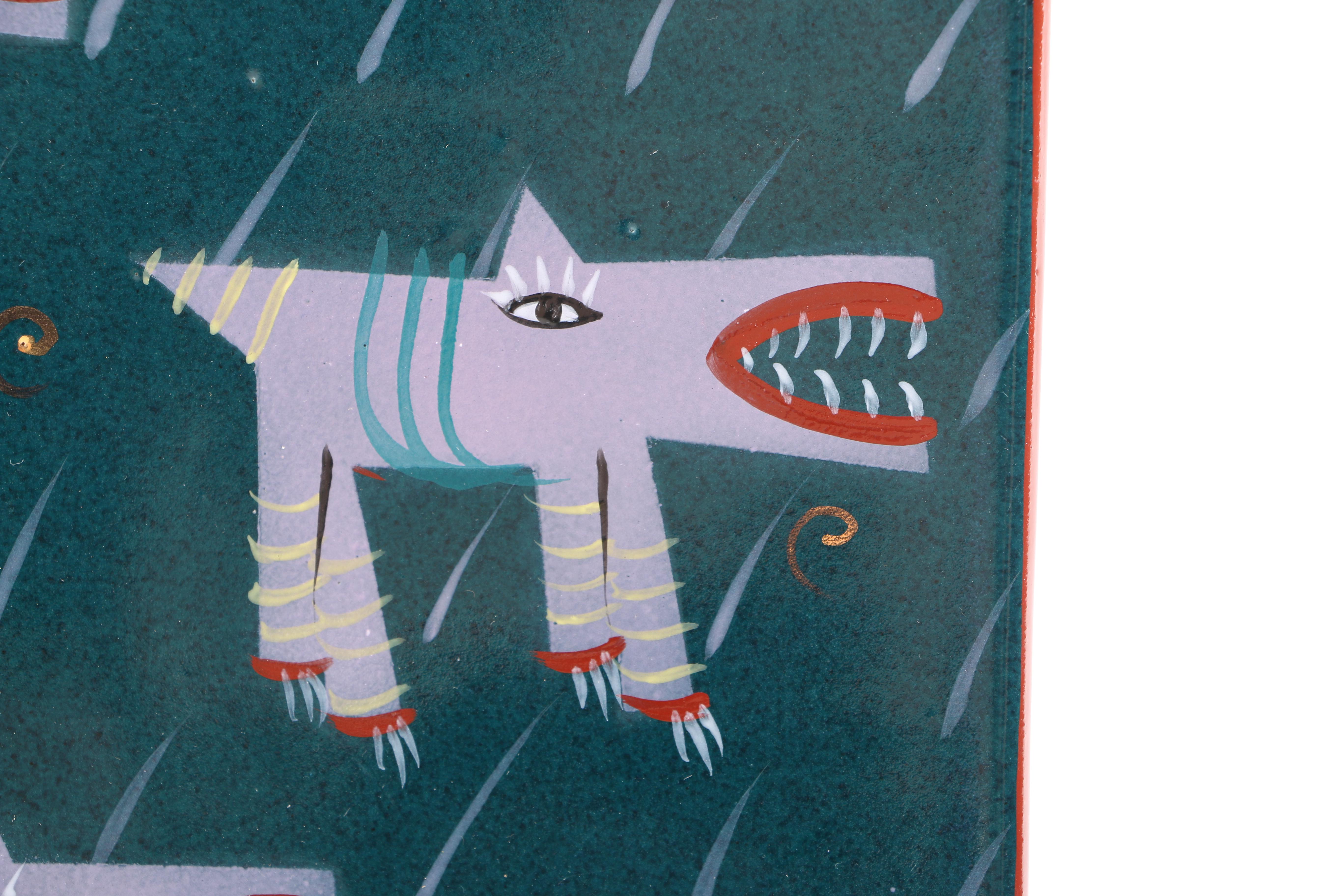 Handbuilt Hand-Painted Porcelain Plate