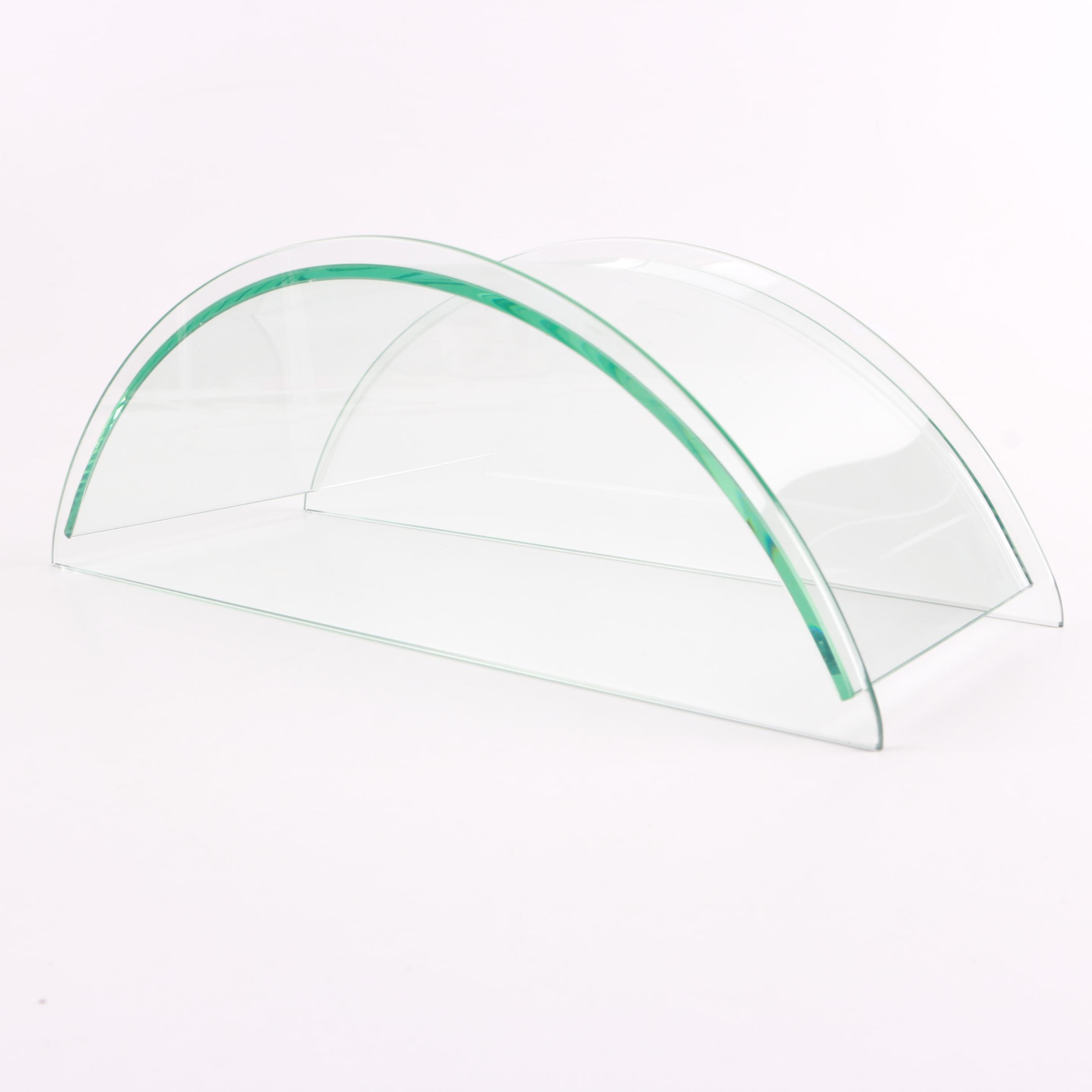 Geometric Clear Glass Bowl