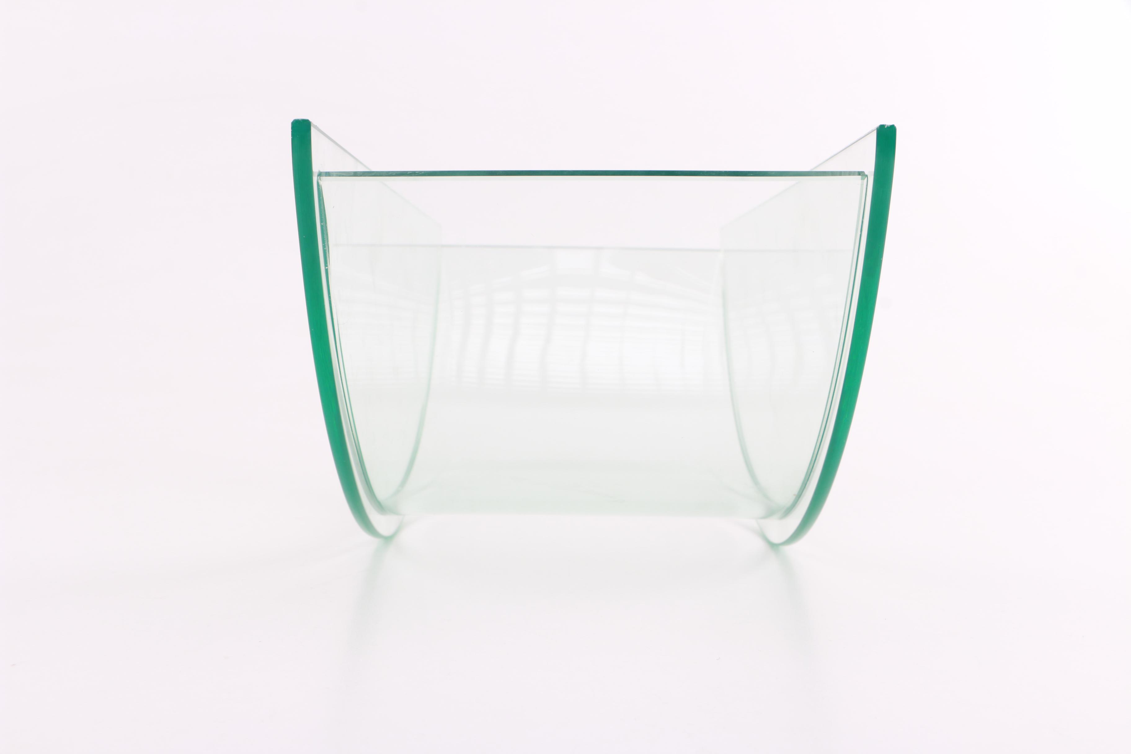 Geometric Clear Glass Bowl