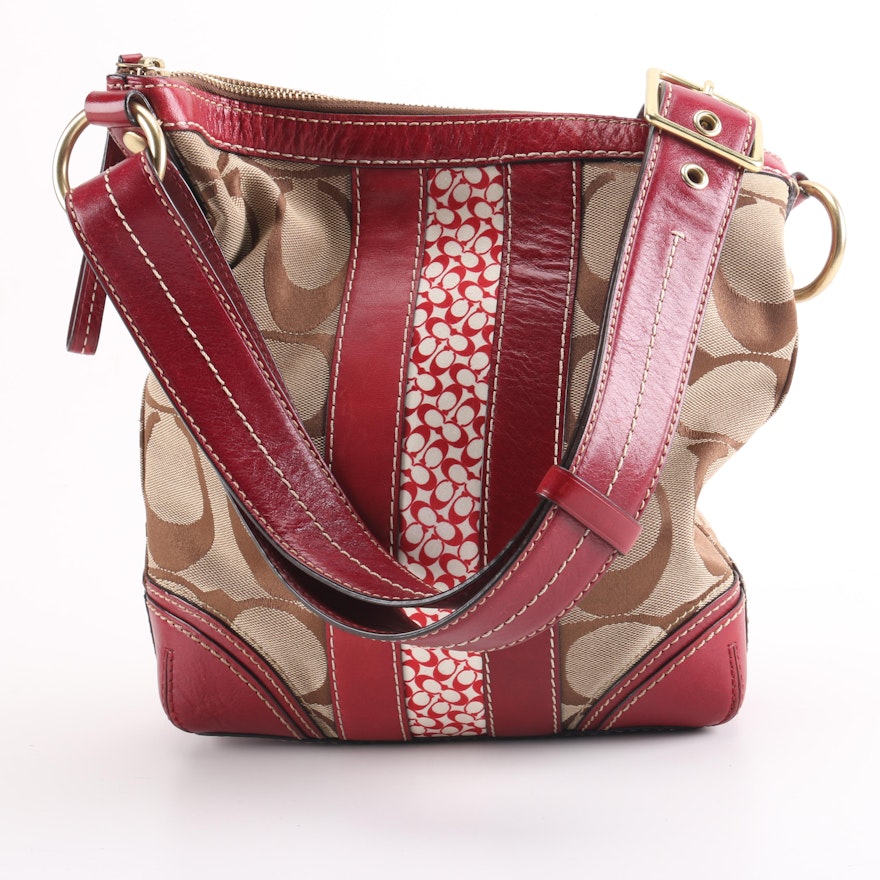 Coach Signature Crossbody Hobo Bag