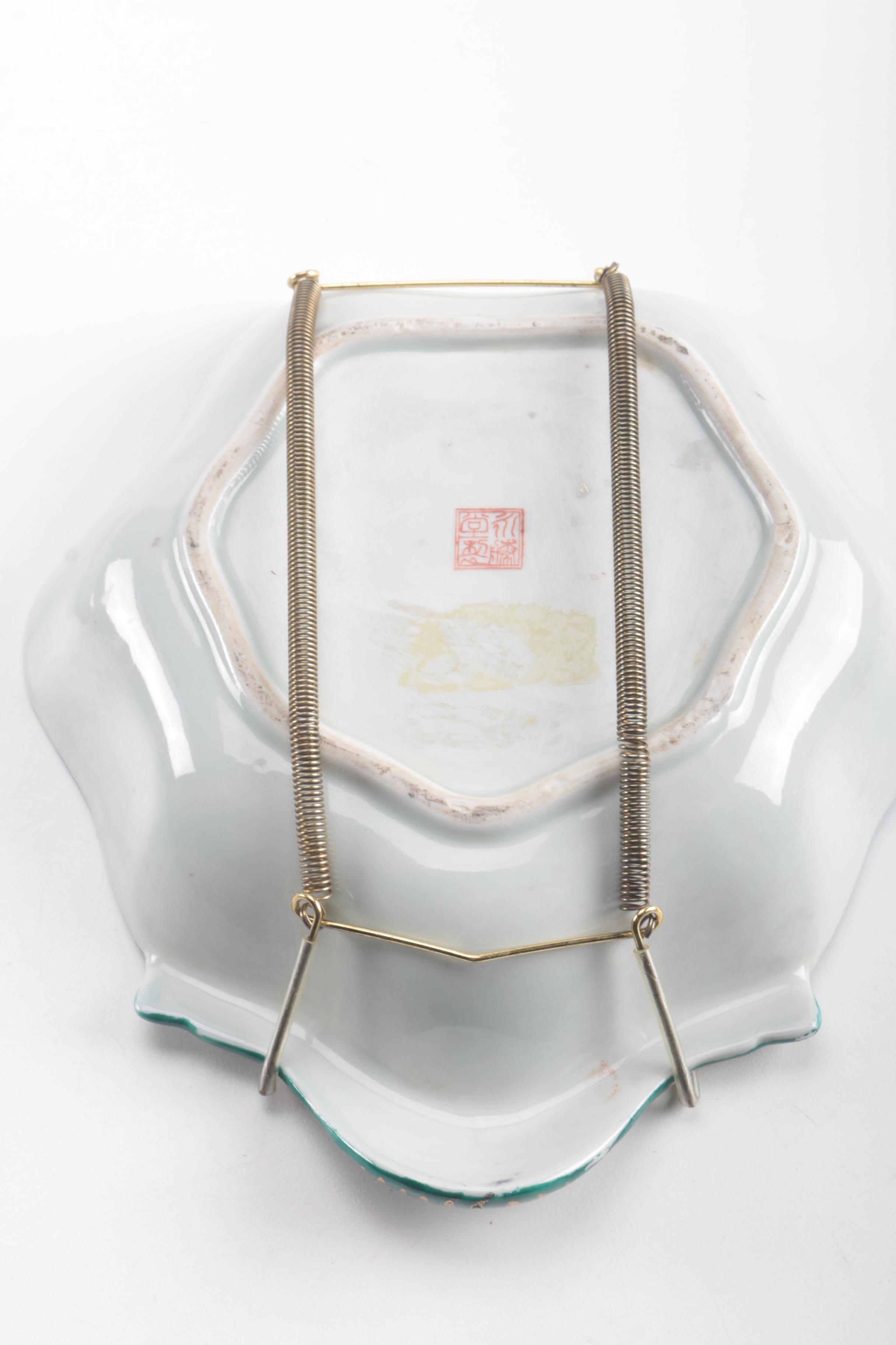 Asian Wall Plates and Bowl