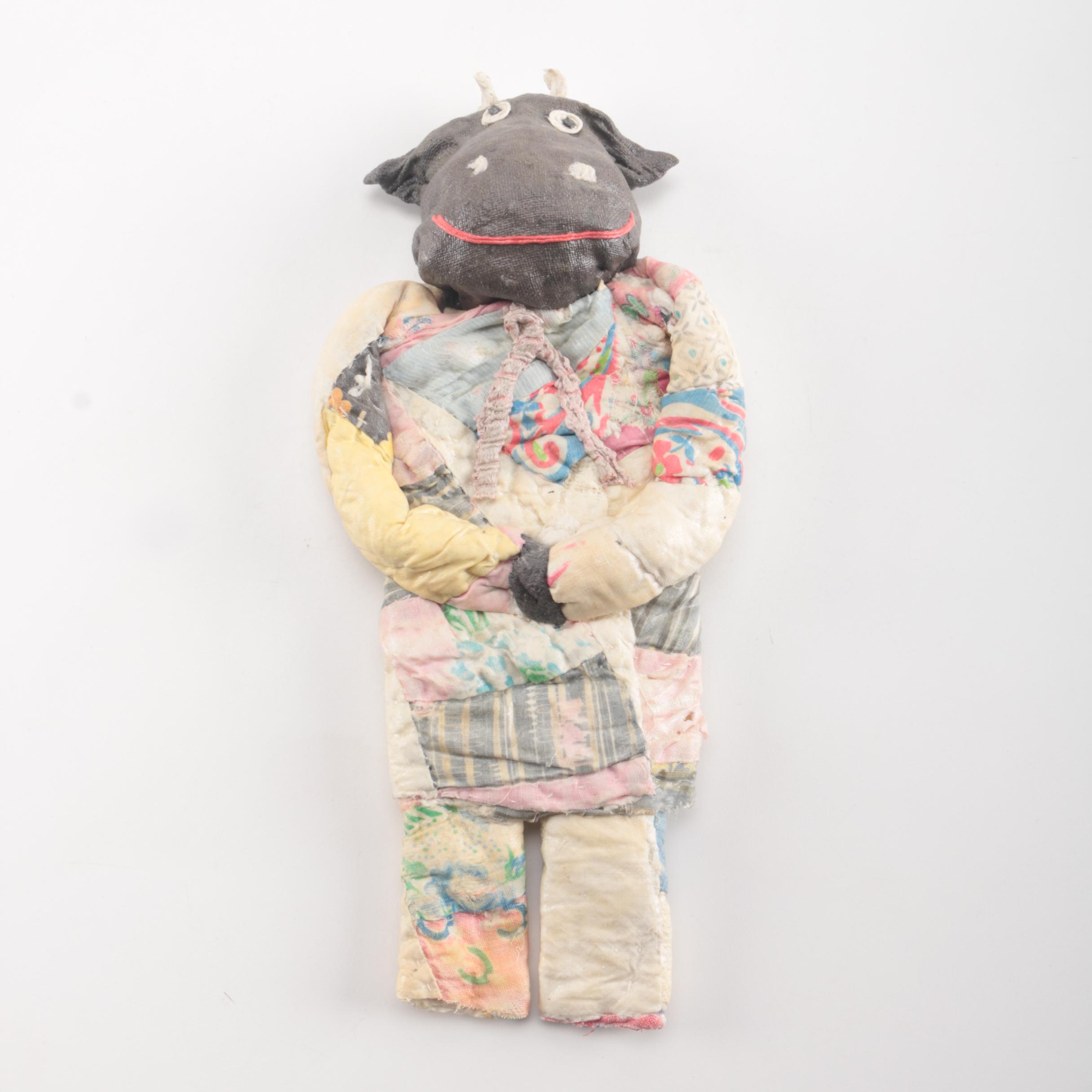 Hardened Fabric Cow Decoration