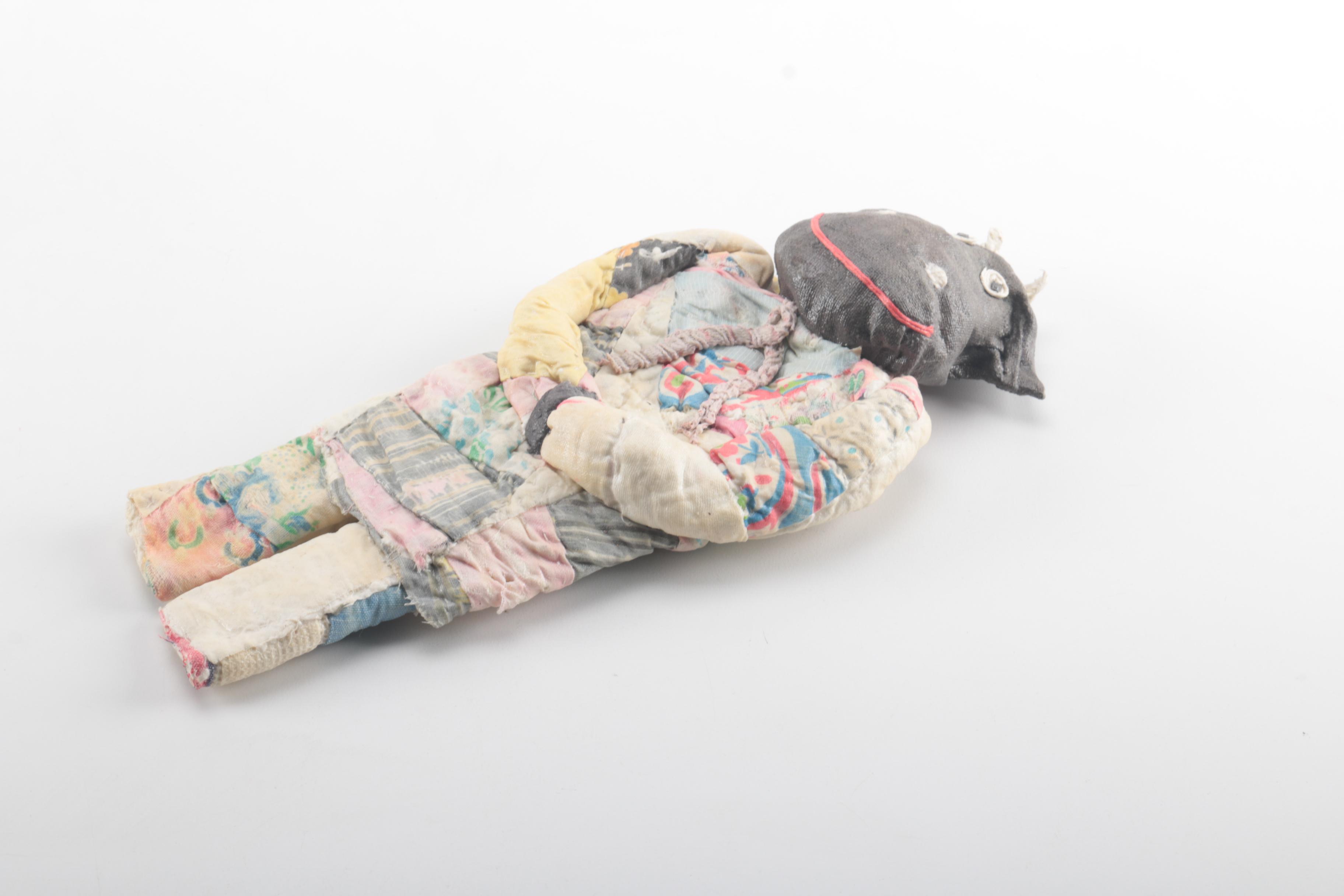 Hardened Fabric Cow Decoration