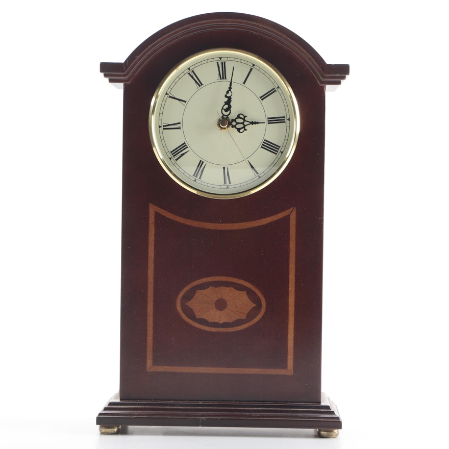 Brown Wooden Pendulum Shelf Clock by The Bombay Company