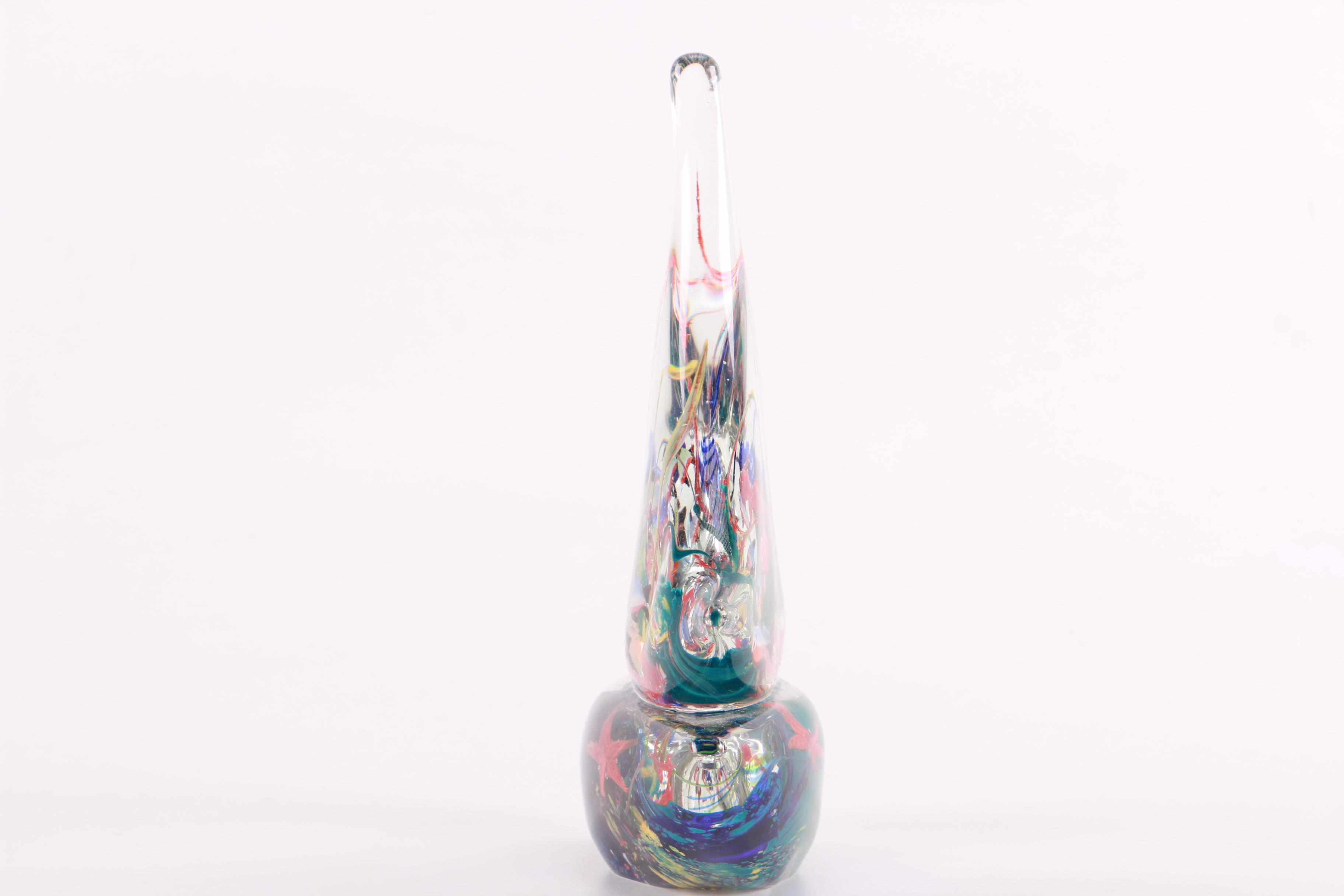 Art Glass Sail Boat Figurine