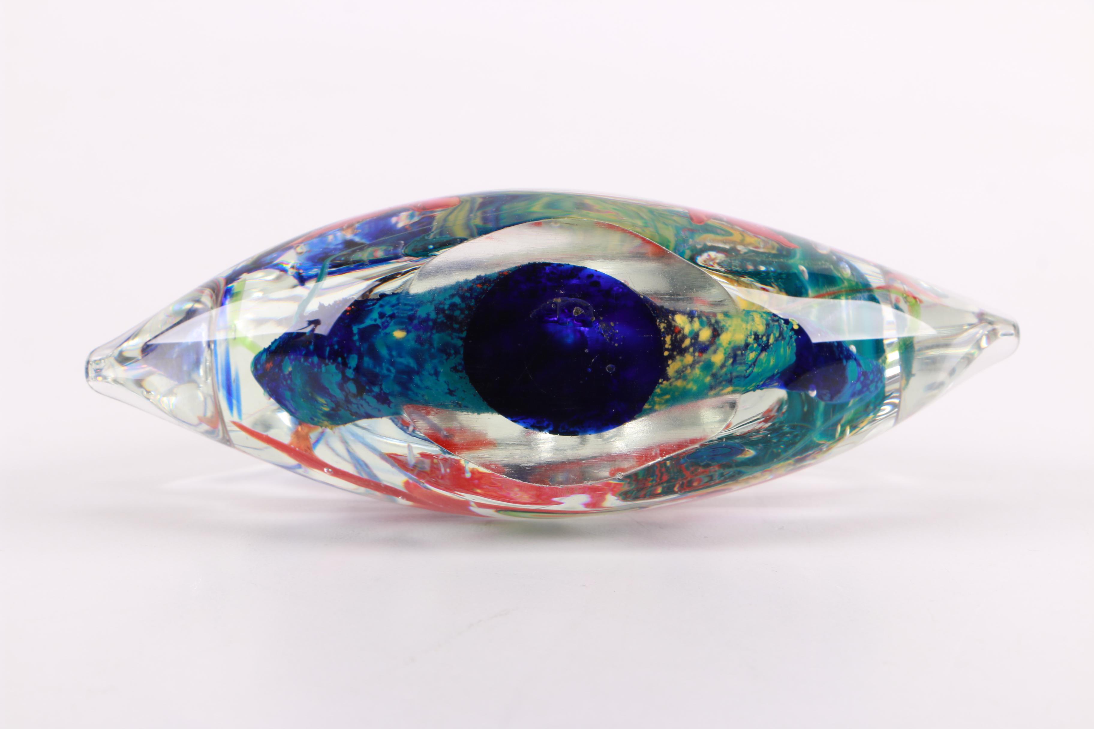 Art Glass Sail Boat Figurine