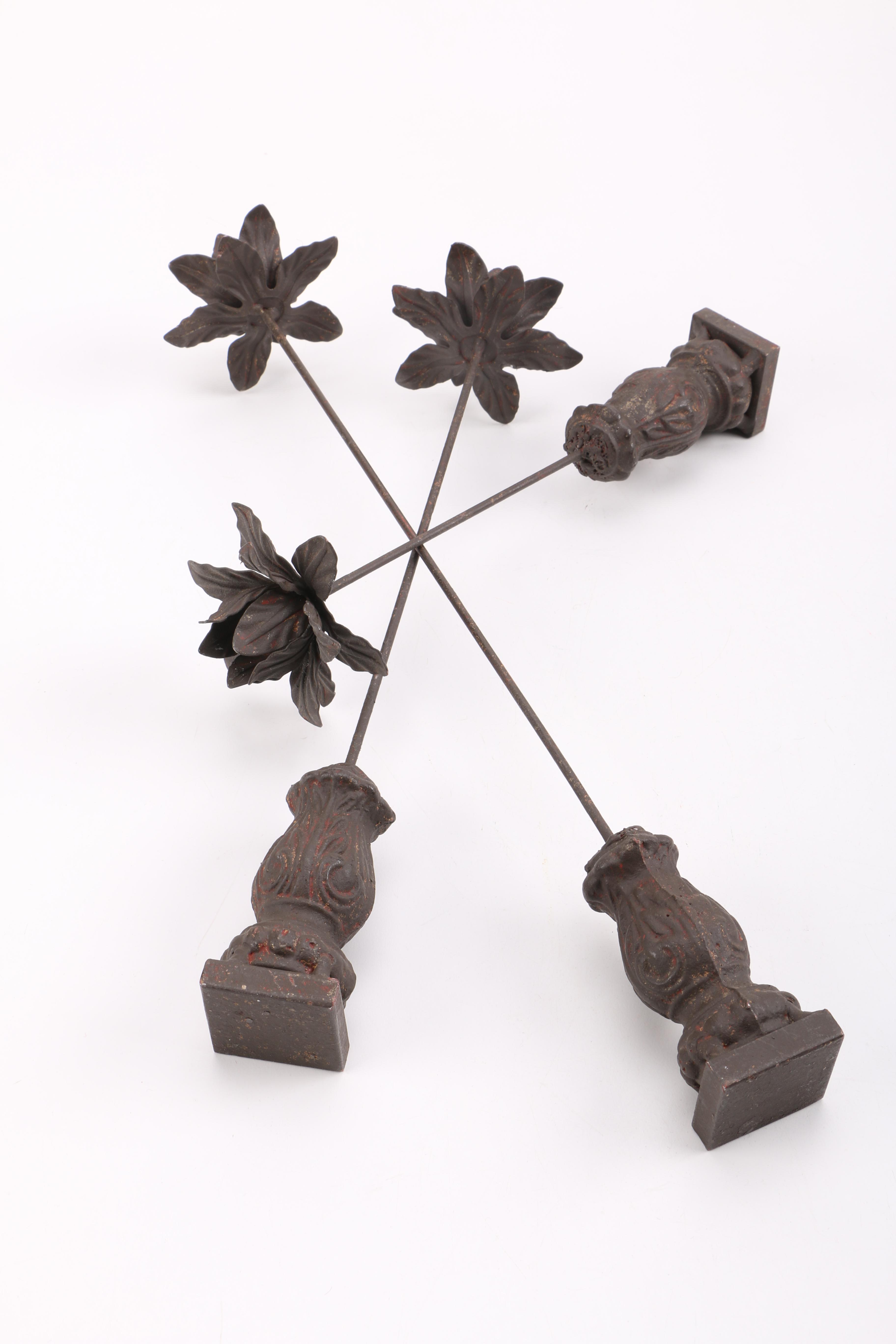 Metal Flowers and Fence Tops