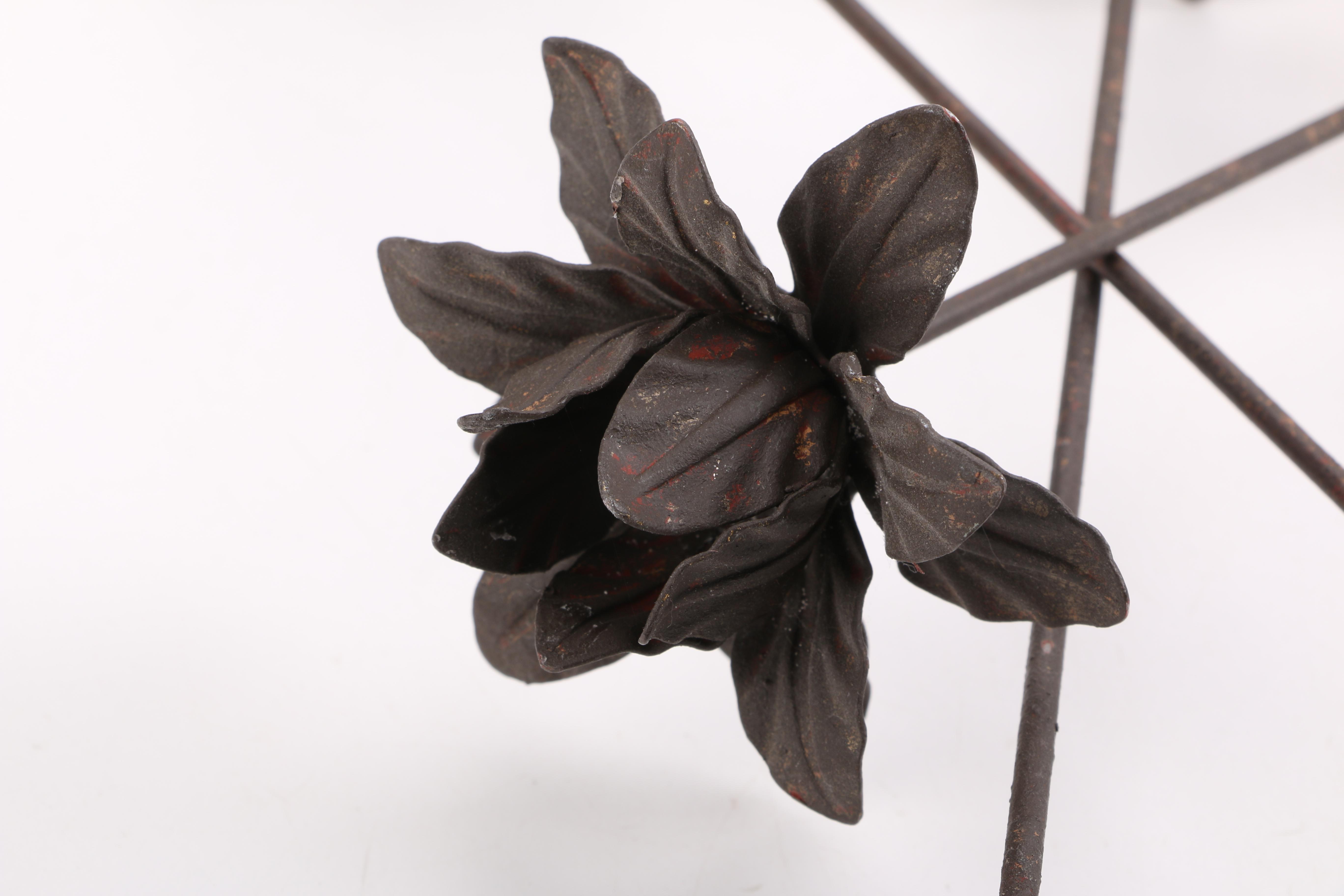 Metal Flowers and Fence Tops