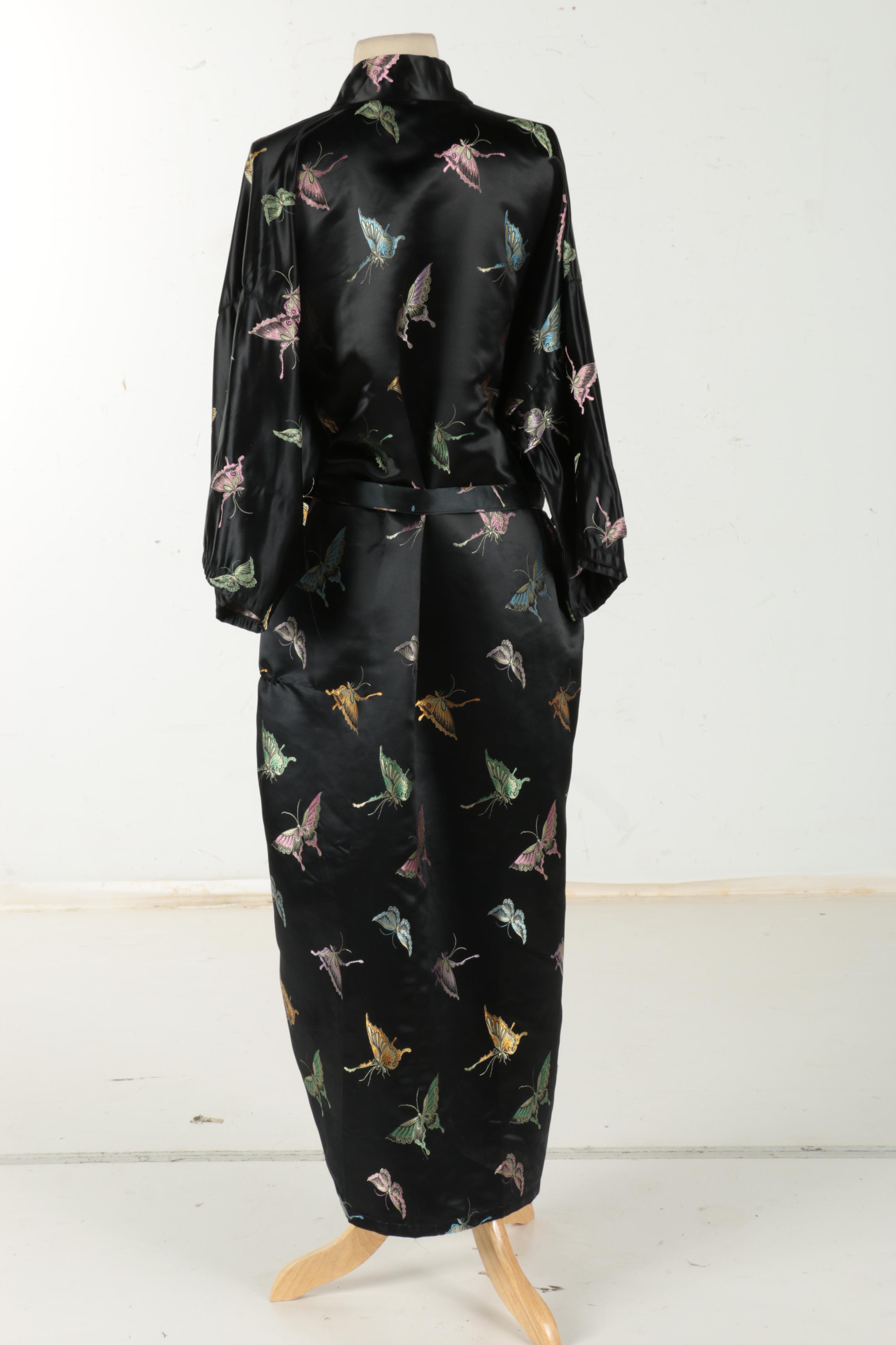 Silk Chinese Butterfly Pattern Robe