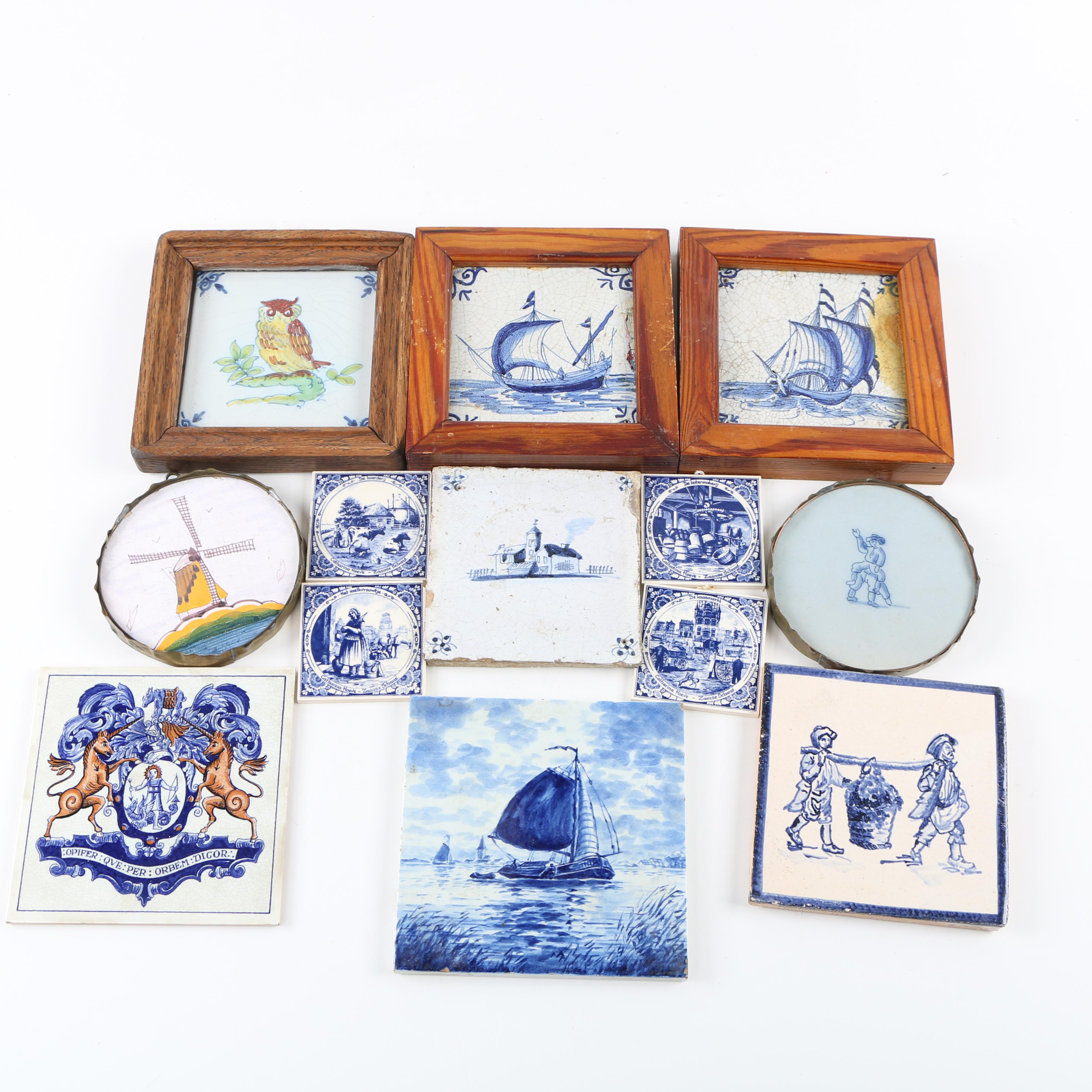 Antique and Vintage Delft Tiles