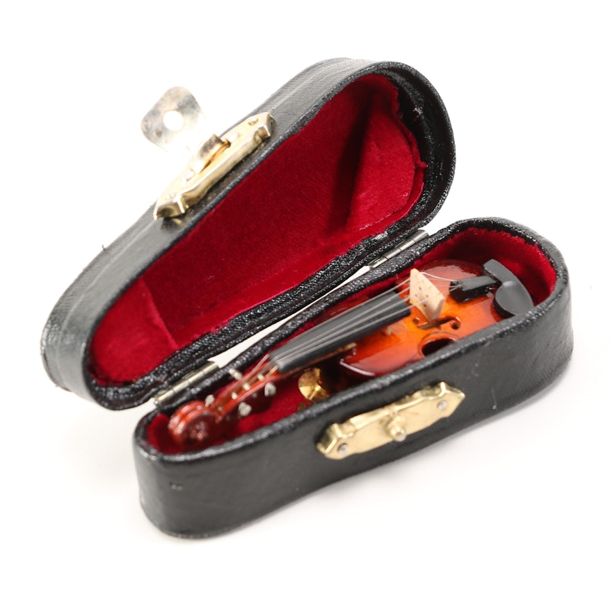 Miniature Scale Violin with Case
