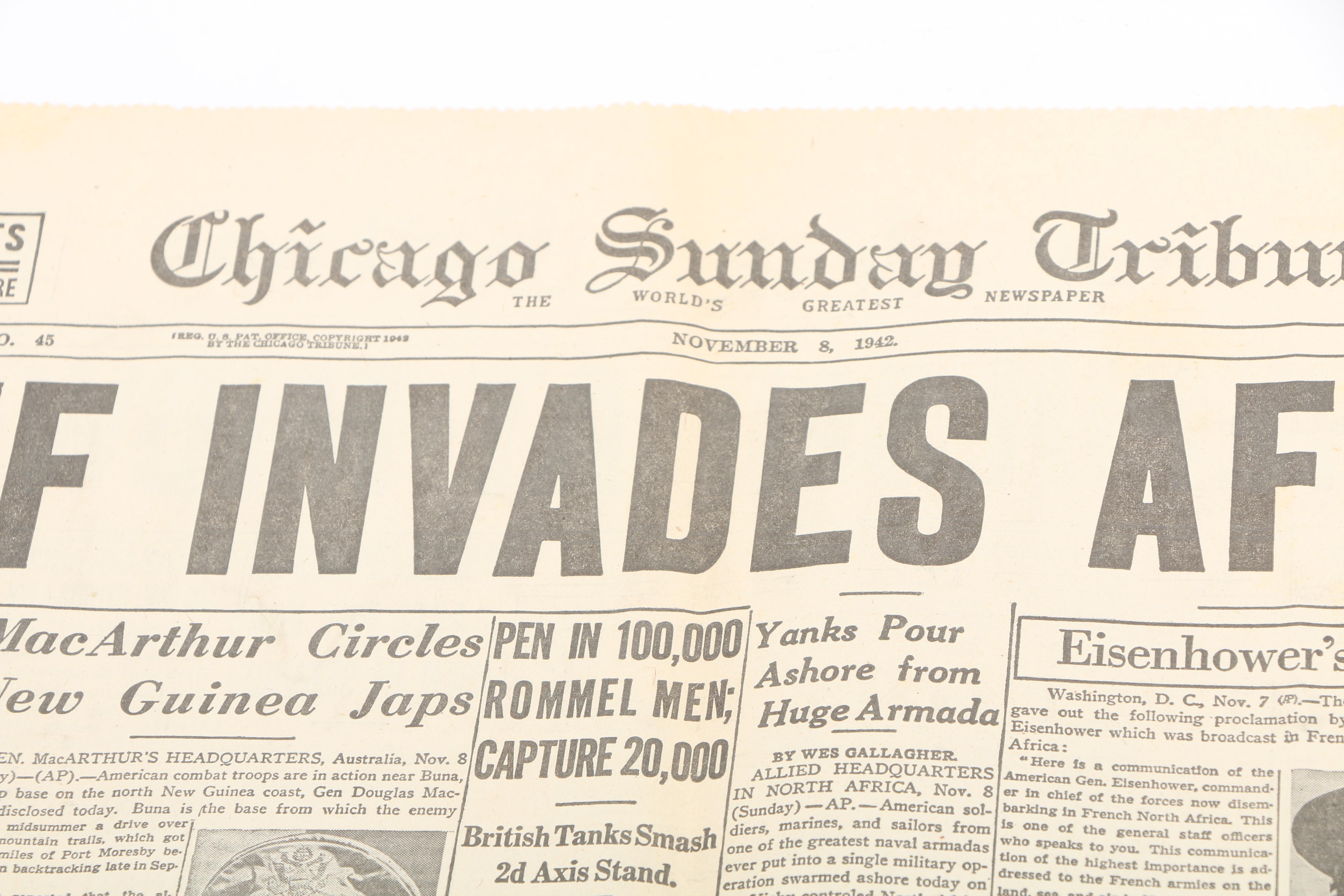 "Chicago Daily Tribune" WWII Newspapers