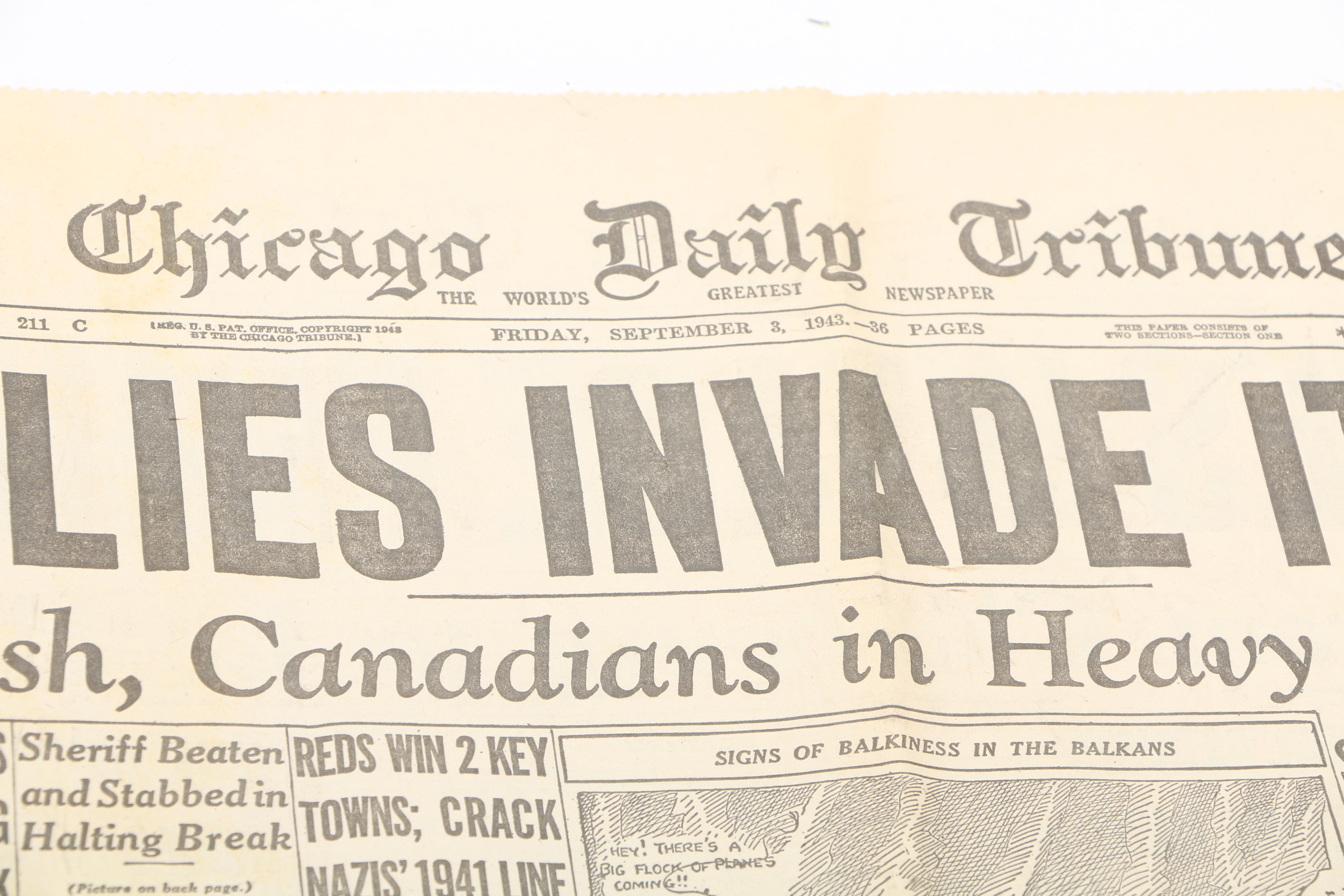 "Chicago Daily Tribune" WWII Newspapers