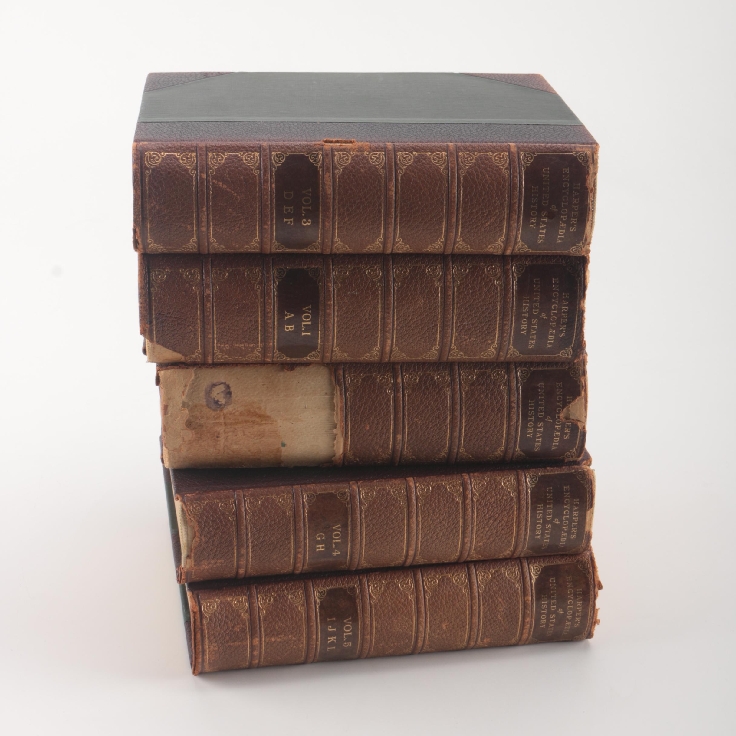 1901 "Harper's Encyclopedia of United States History Volumes I, II, IV, V, & X