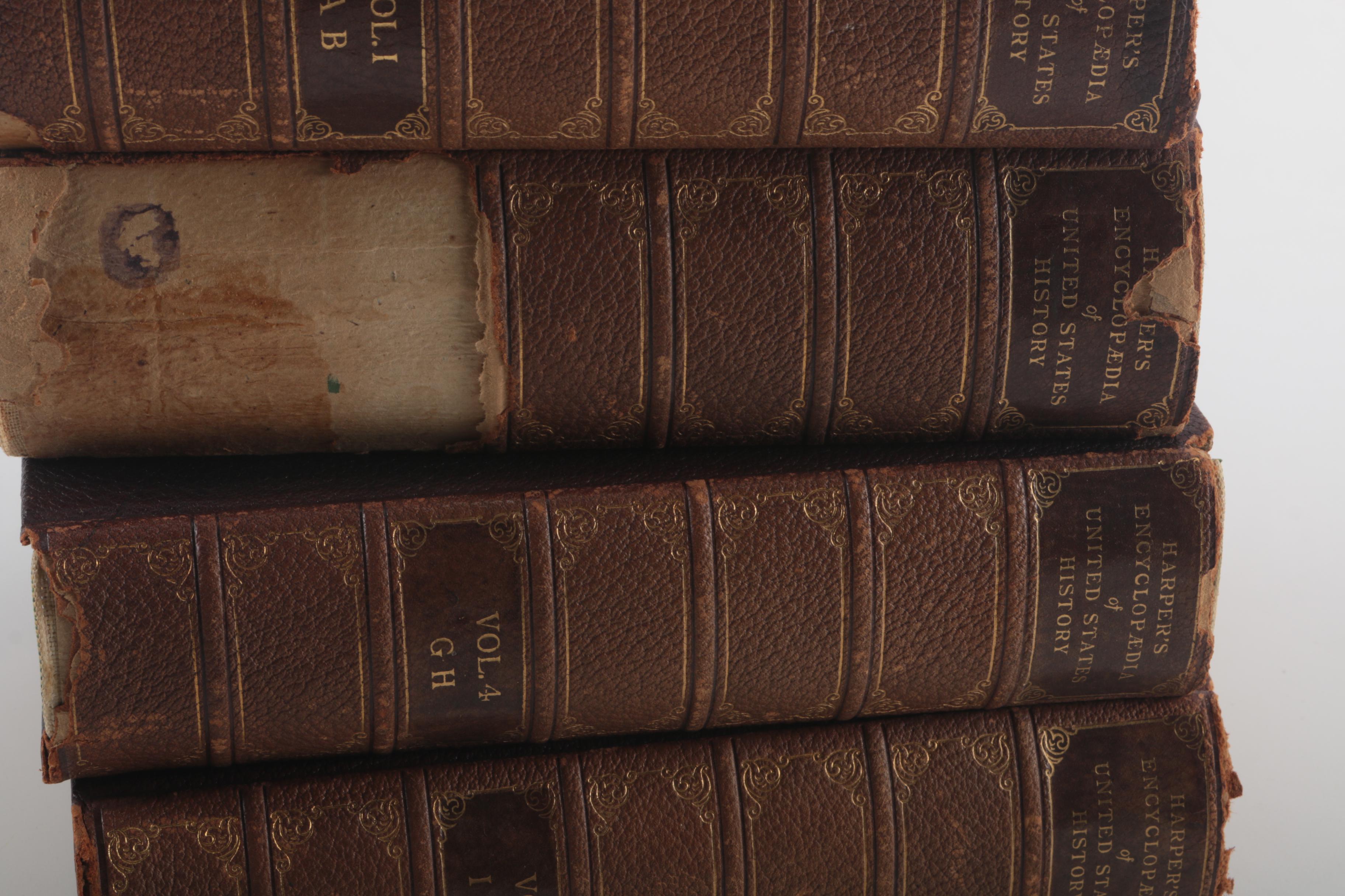 1901 "Harper's Encyclopedia of United States History Volumes I, II, IV, V, & X